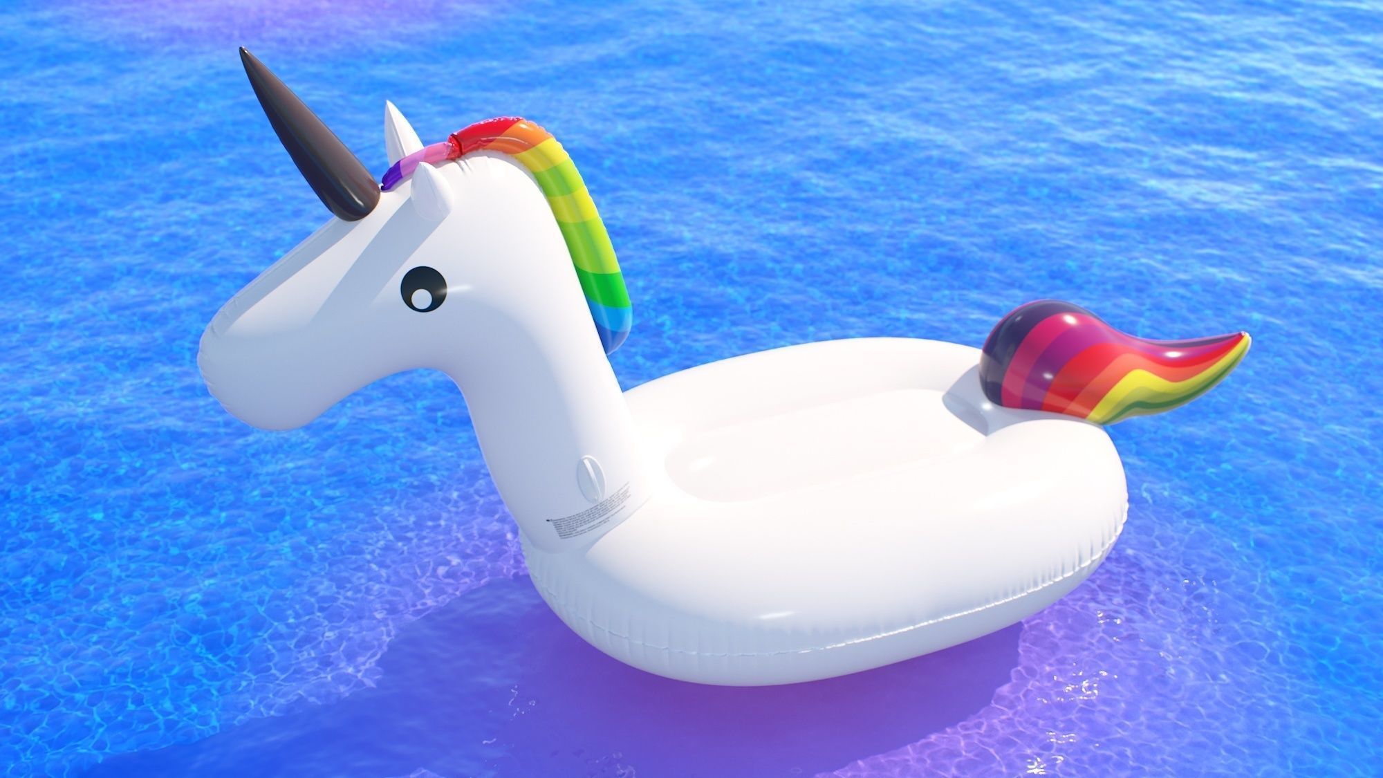 Inflatable Giant Unicorn Air Mattresses 3D model_6