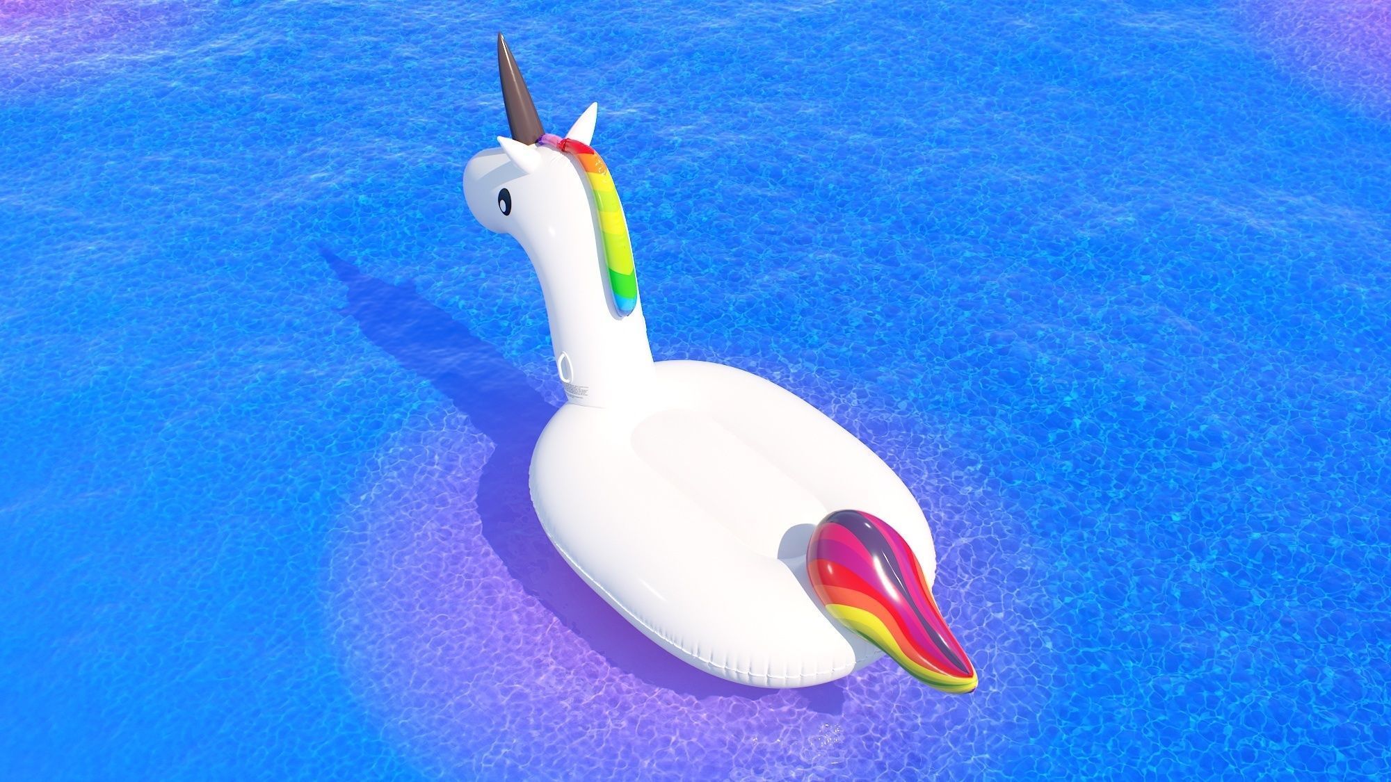 Inflatable Giant Unicorn Air Mattresses 3D model_8