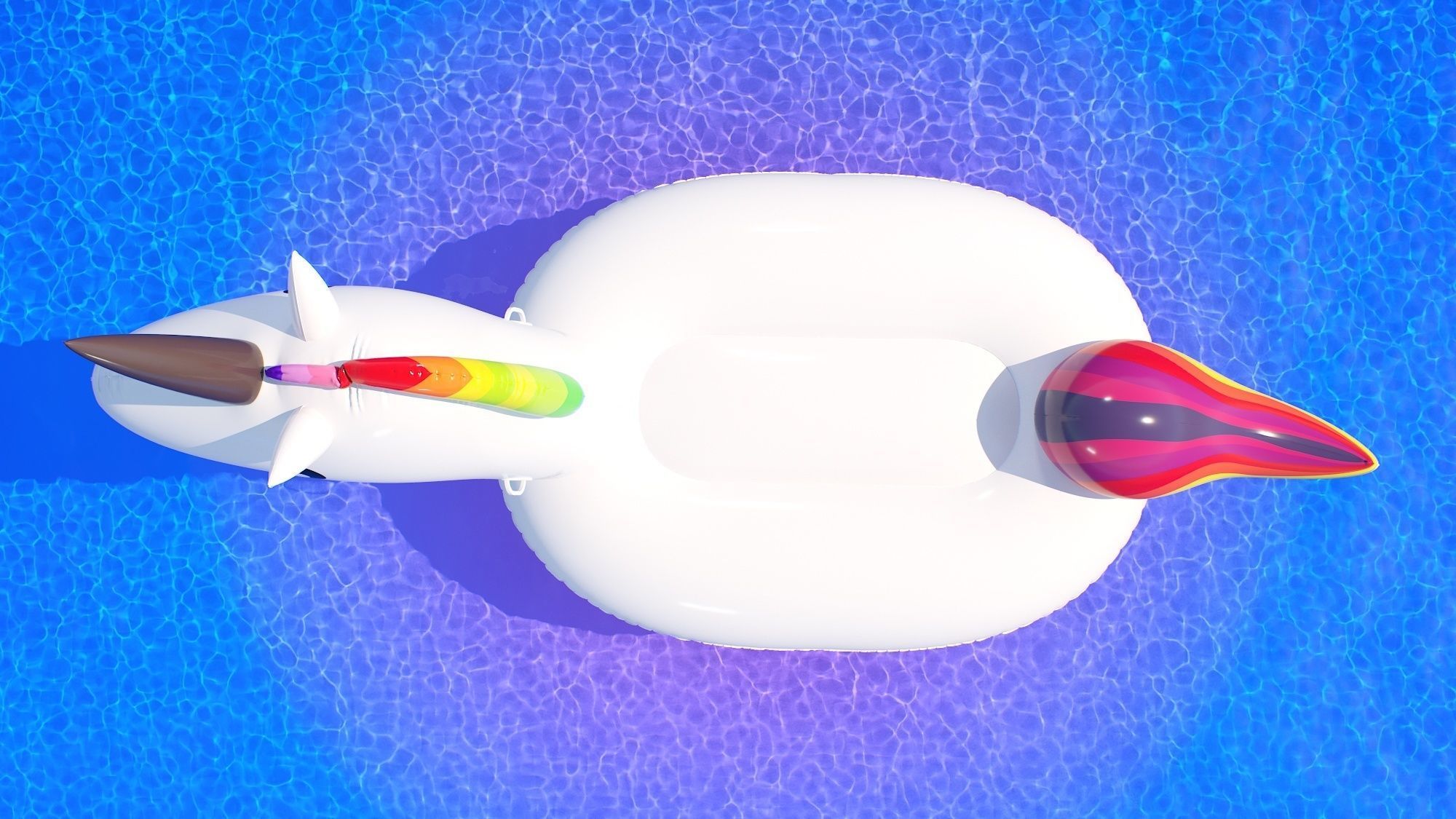 Inflatable Giant Unicorn Air Mattresses 3D model_2