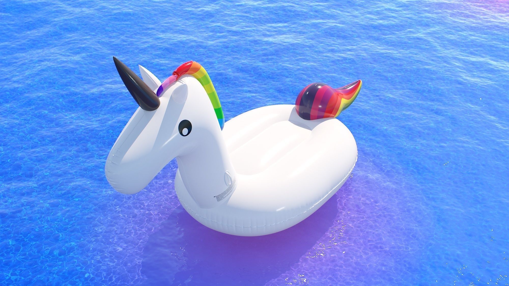 Inflatable Giant Unicorn Air Mattresses 3D model_4