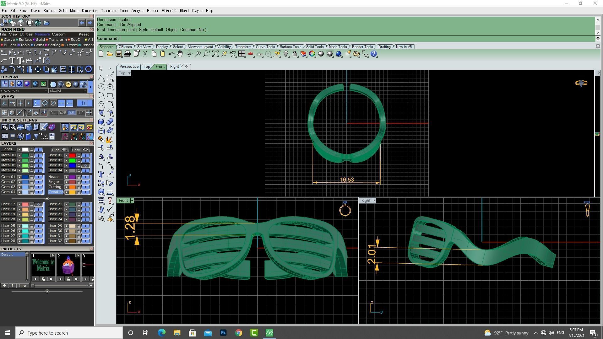 3d-mode eyeglass ring 3D print model_14