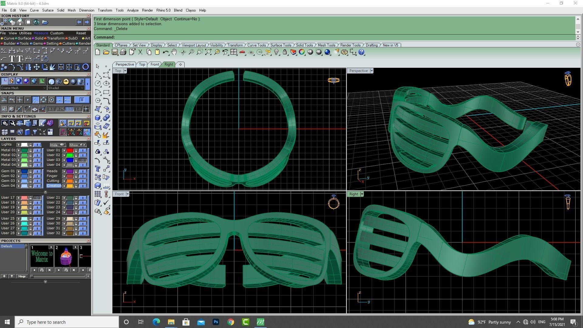 3d-mode eyeglass ring 3D print model_13