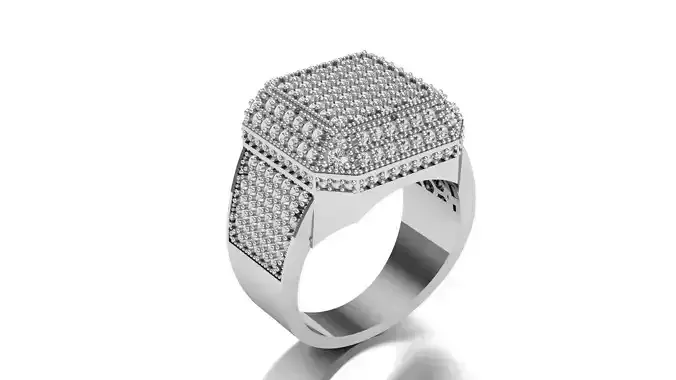 Mens Ring STL 3D Model for Jewelry Design and 3D Printing