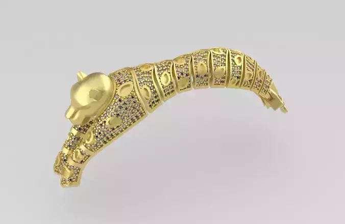 tiger bracelet with stone and enamel 