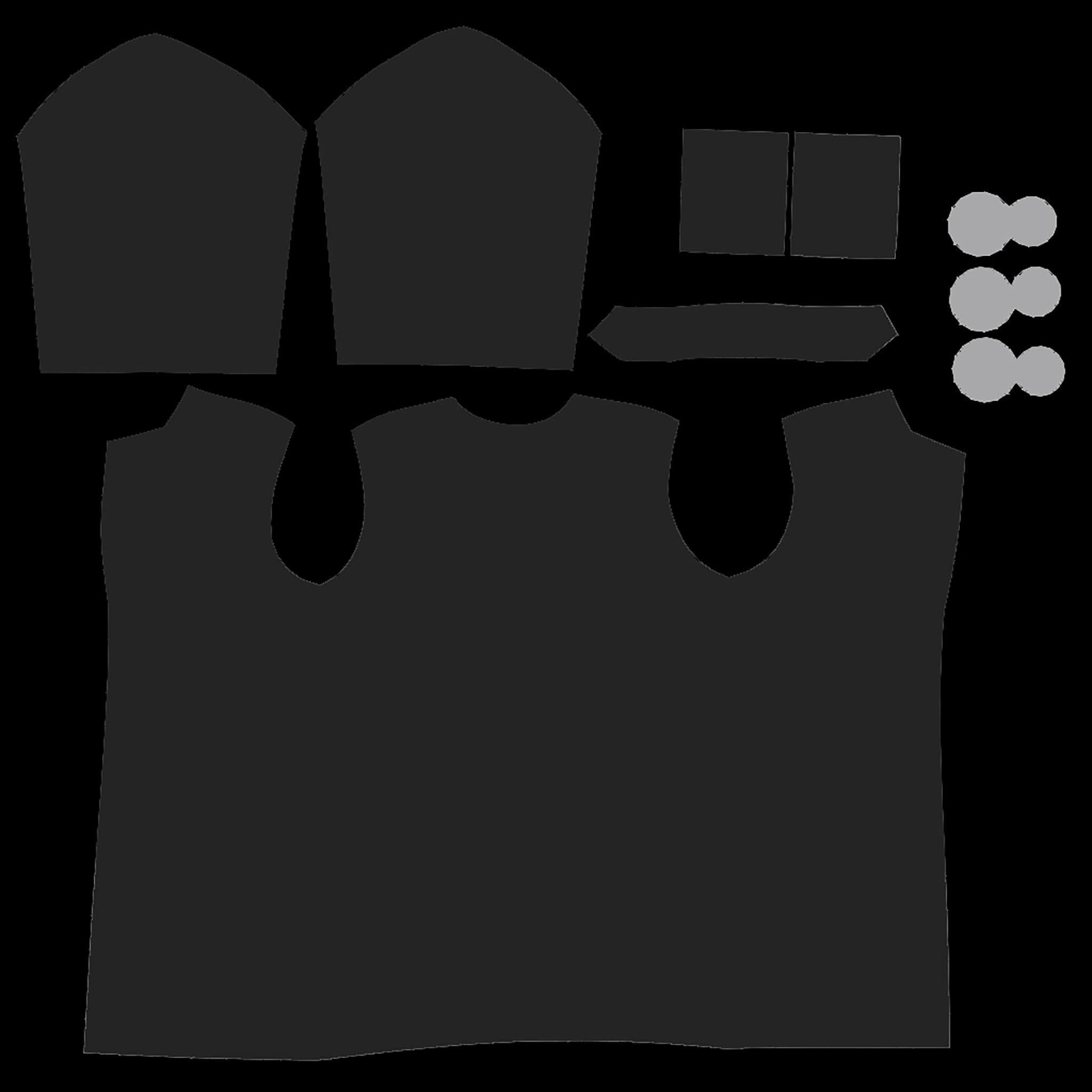 Ladies Lab Coat Low-poly 3D model_6