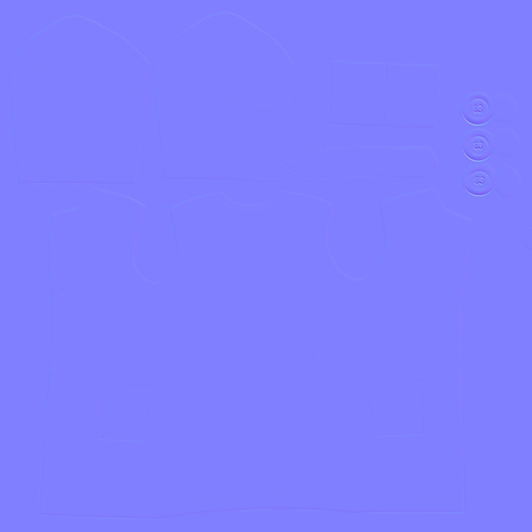 Ladies Lab Coat Low-poly 3D model_5