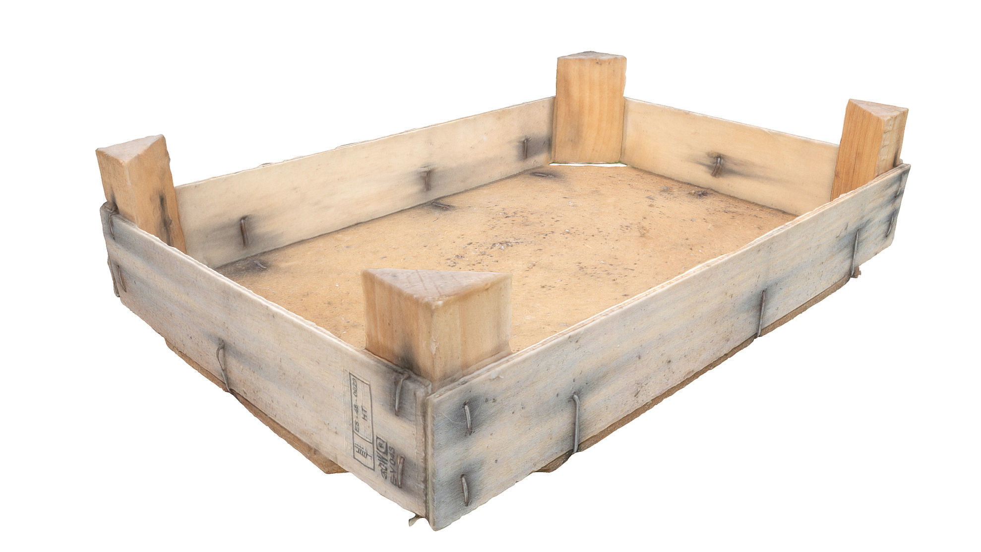 Wooden fruit box 3D model_5