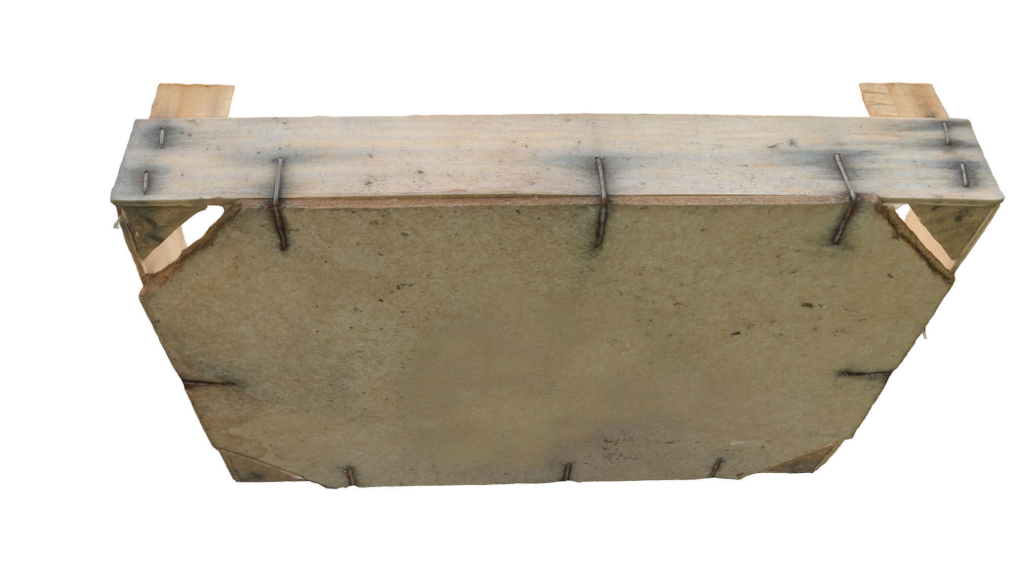 Wooden fruit box 3D model_4
