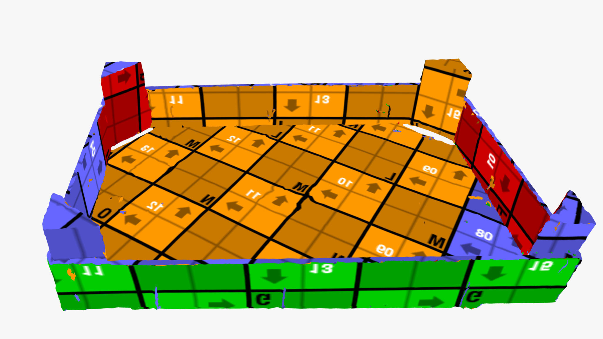 Wooden fruit box 3D model_3