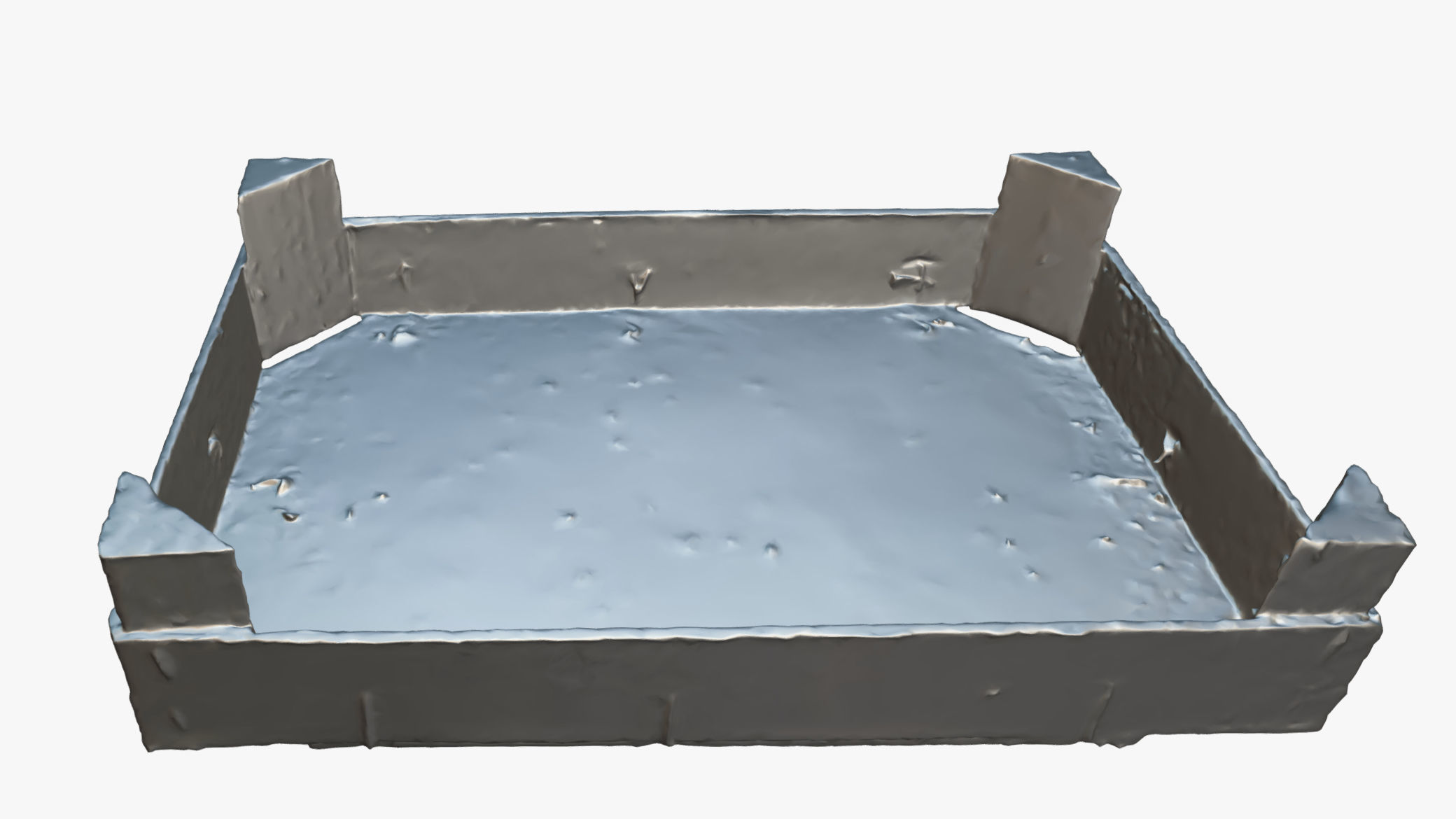 Wooden fruit box 3D model_8