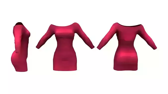 Off Shoulder Mini Slim Dress