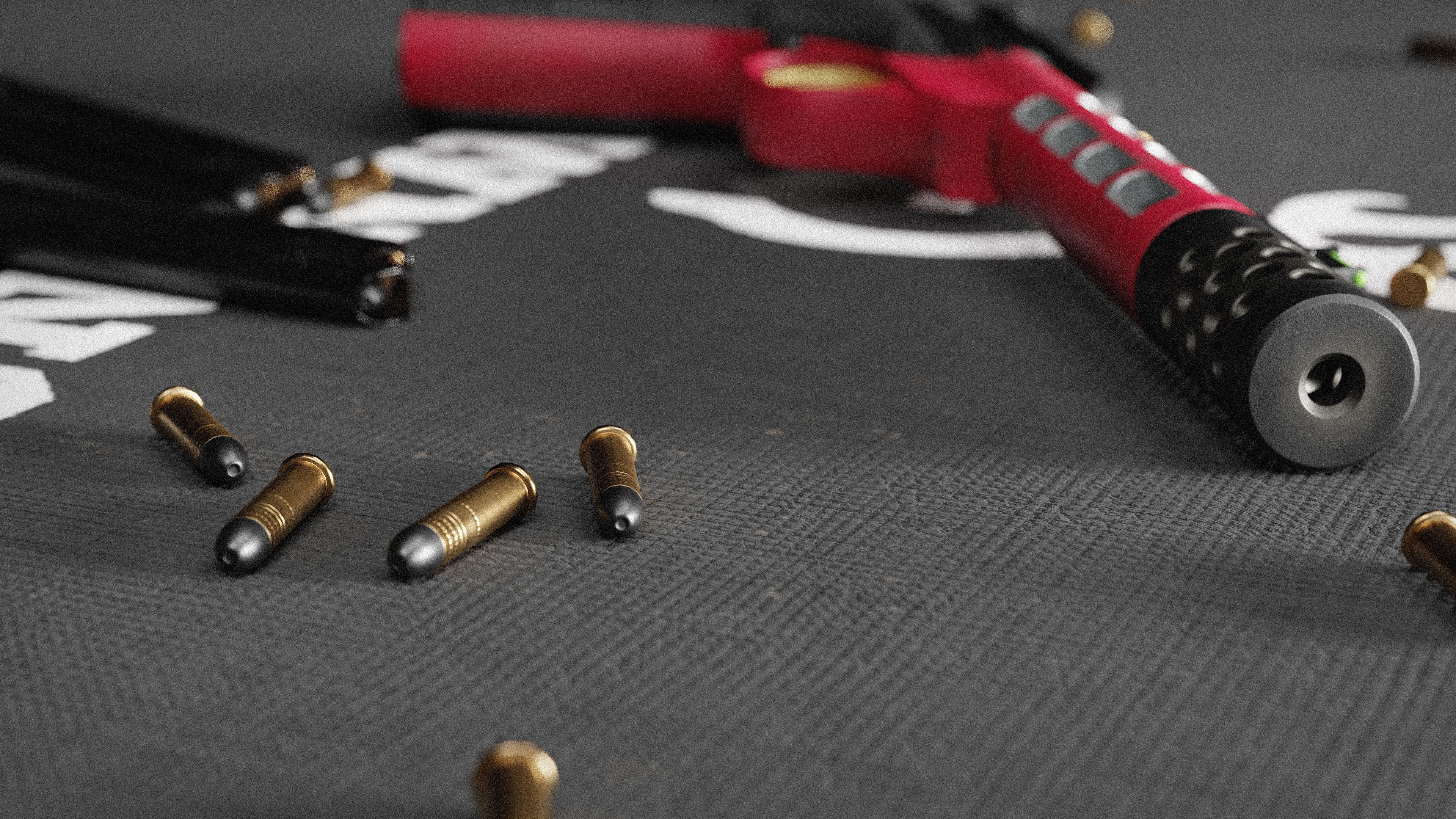 Browning Buck Mark Plus Vision UFX Red gun Low-poly 3D model_5