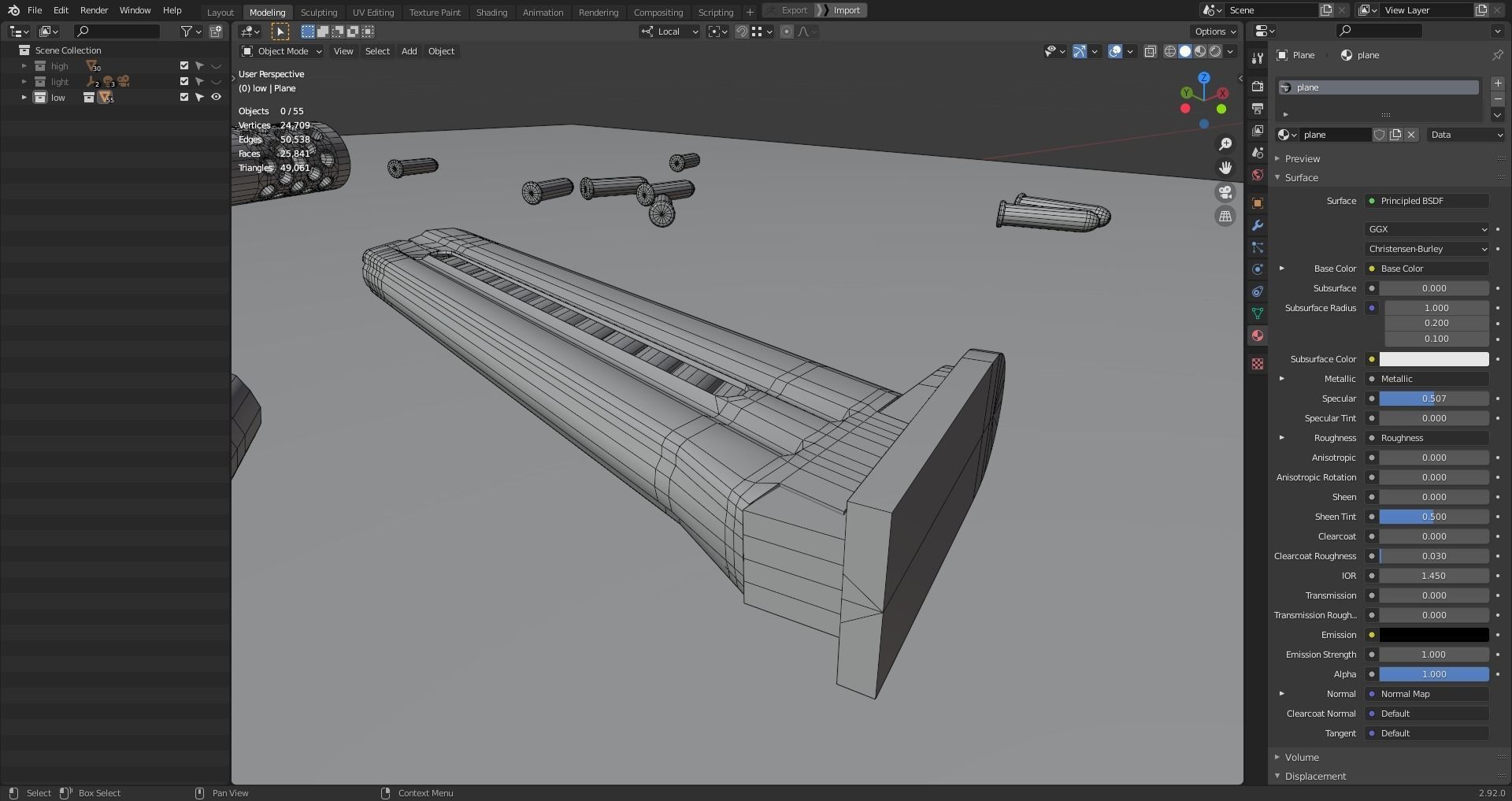 Browning Buck Mark Plus Vision UFX Red gun Low-poly 3D model_14