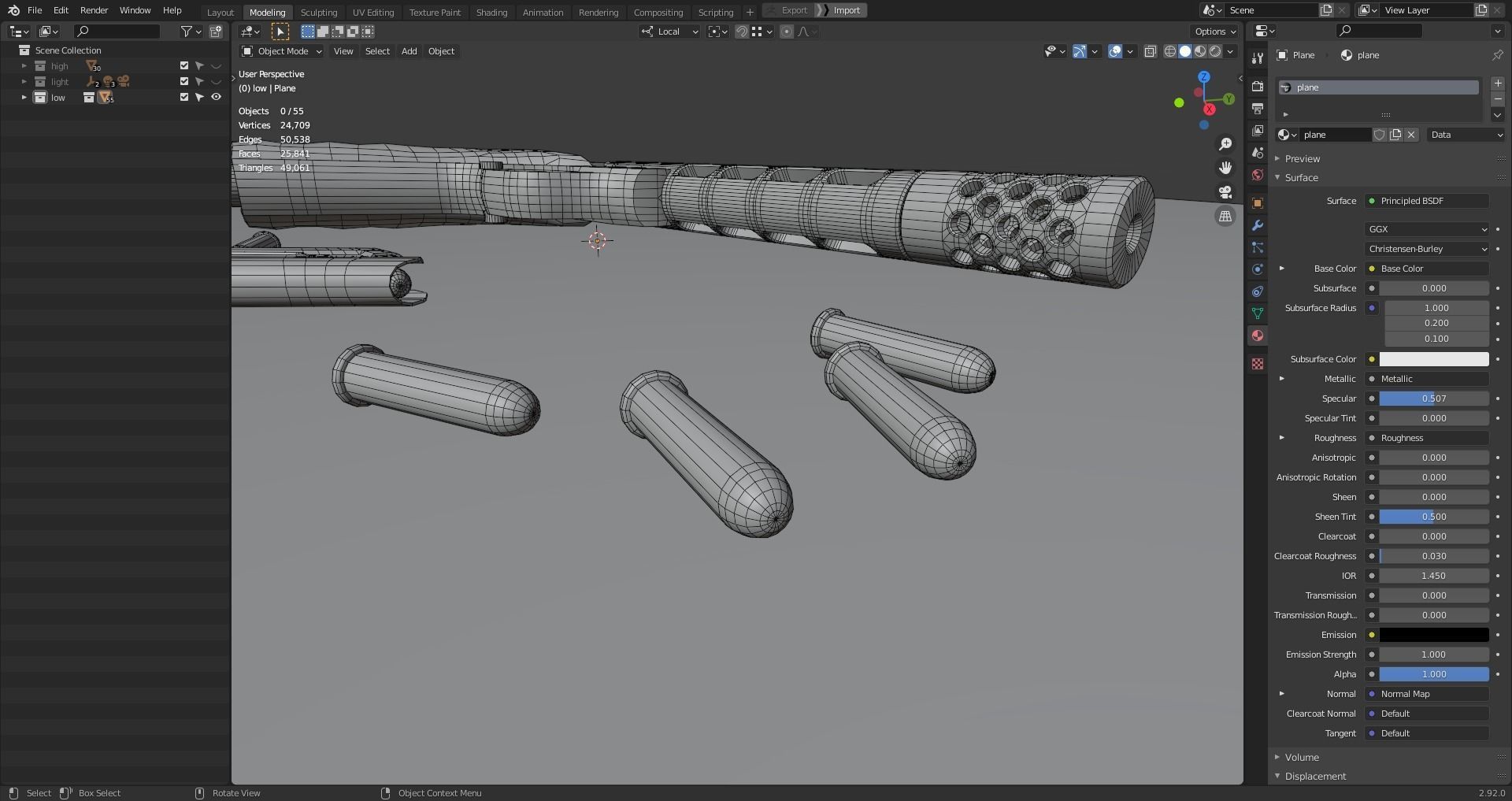 Browning Buck Mark Plus Vision UFX Red gun Low-poly 3D model_15