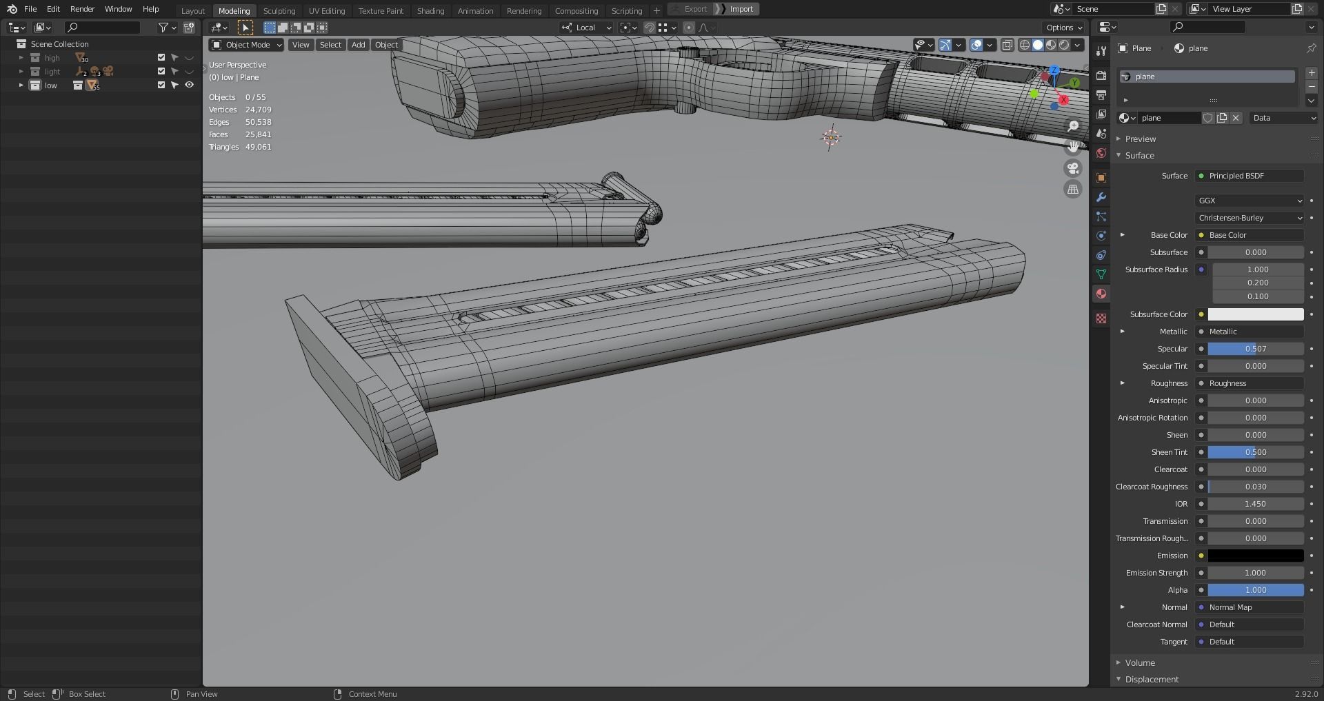 Browning Buck Mark Plus Vision UFX Red gun Low-poly 3D model_12