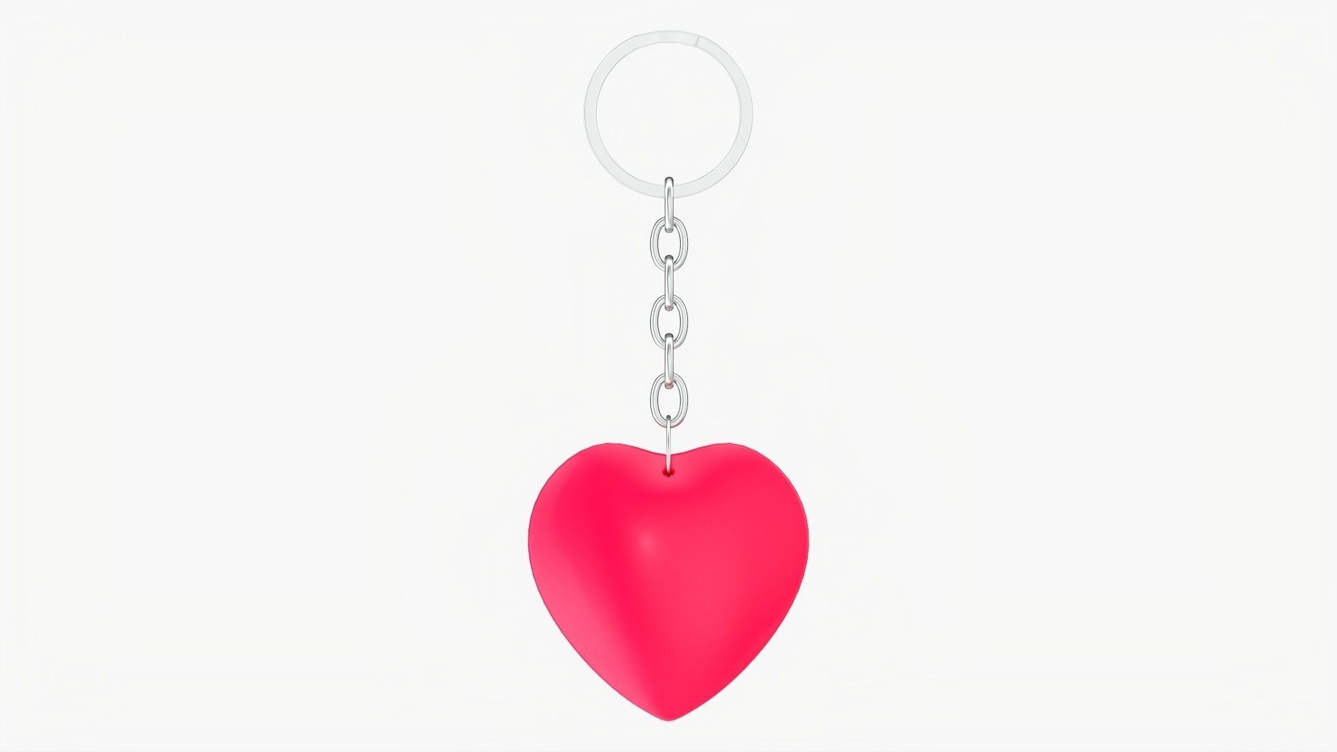 Heart shaped keychain 01 3D model_3