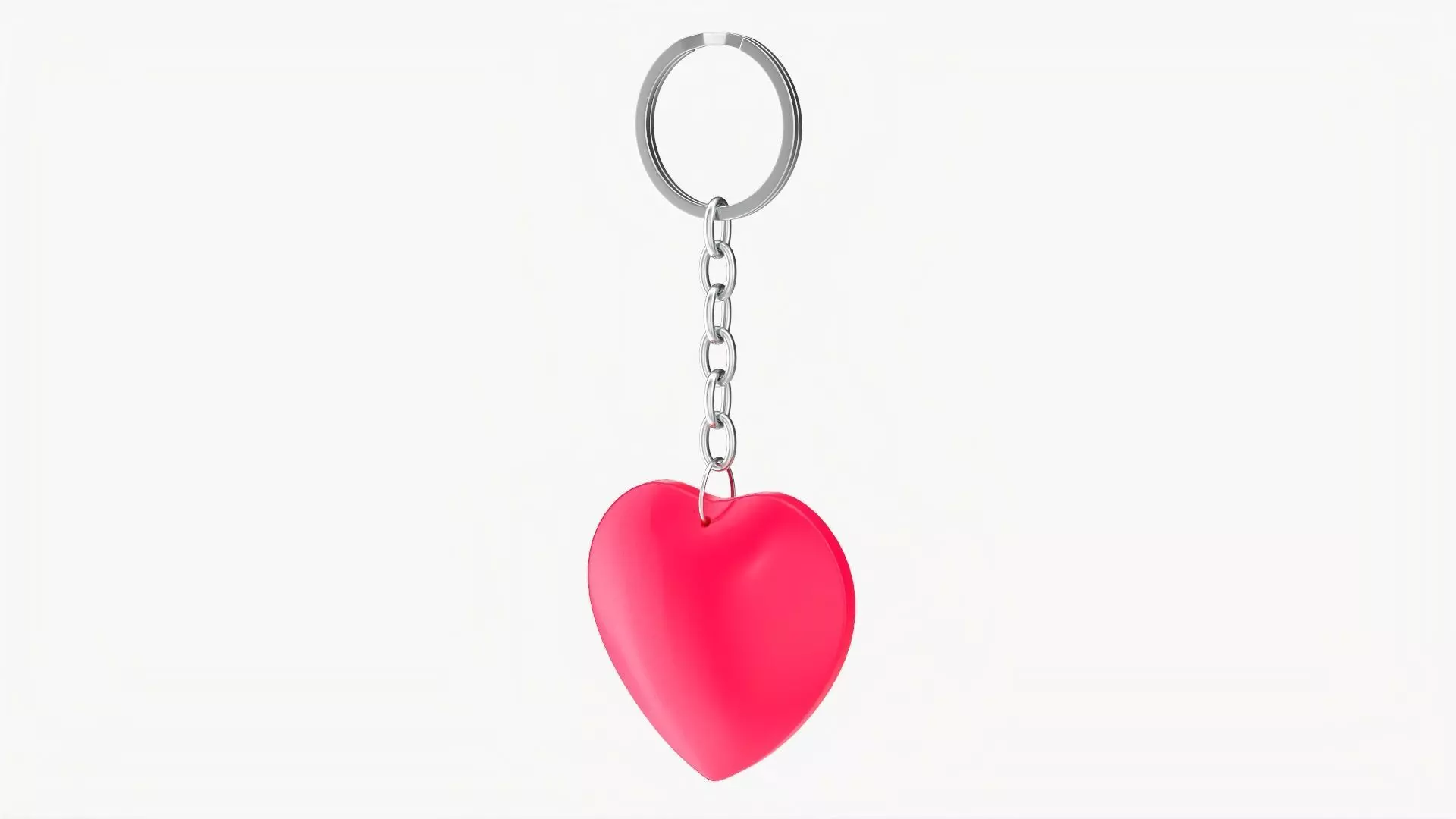 Heart shaped keychain 01 3D model_0