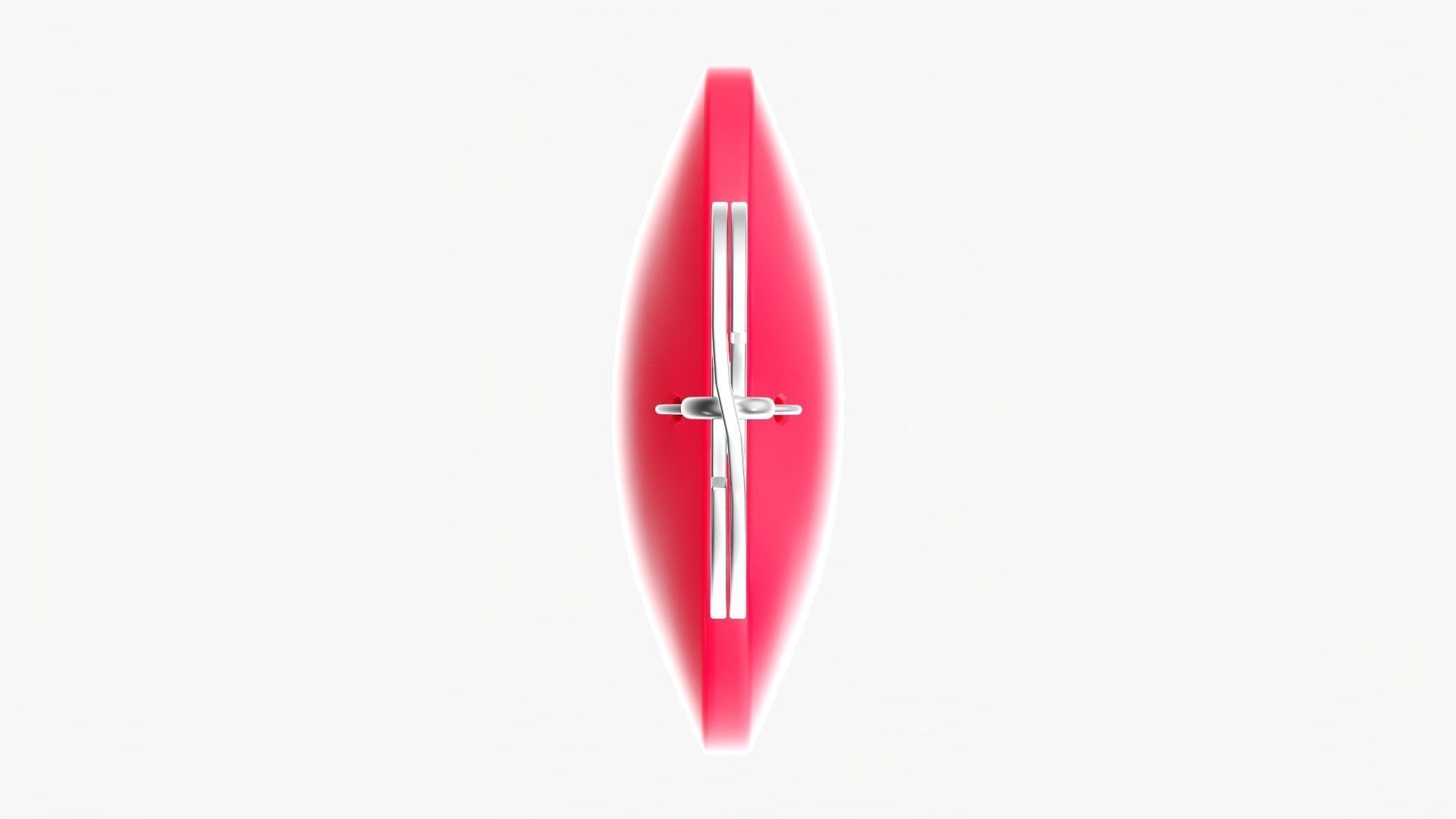 Heart shaped keychain 01 3D model_5