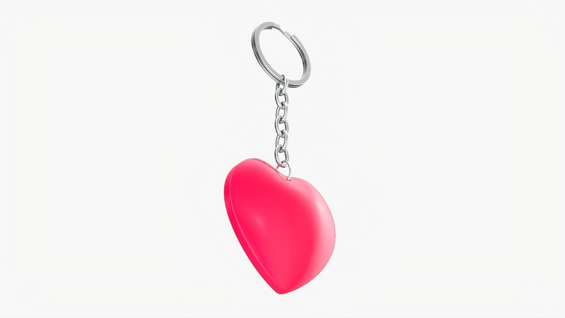 Heart shaped keychain 01 3D model_2