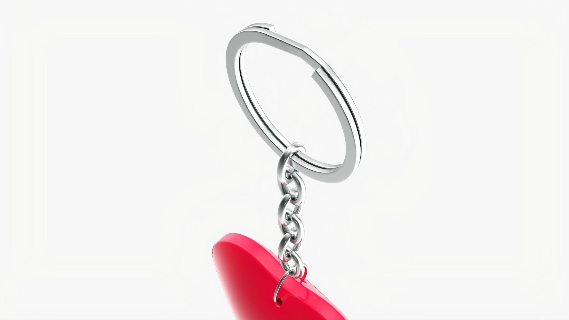 Heart shaped keychain 01 3D model_1