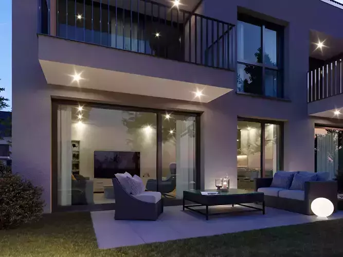 Beautiful terrace night view