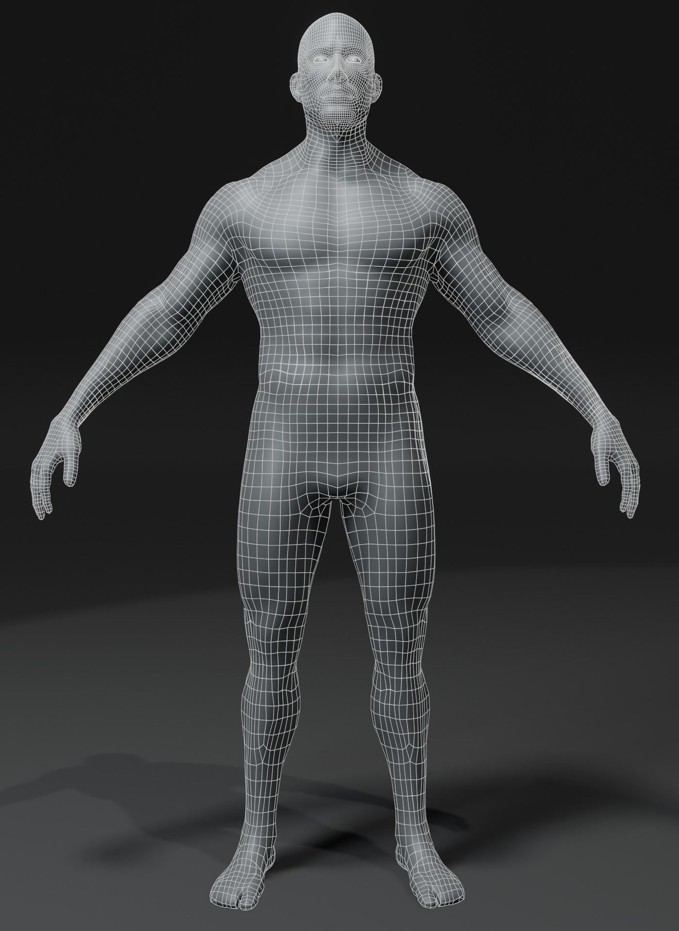 Human Body Base Mesh 3D Model Family Pack 10k Polygons 3D Model Collection_17
