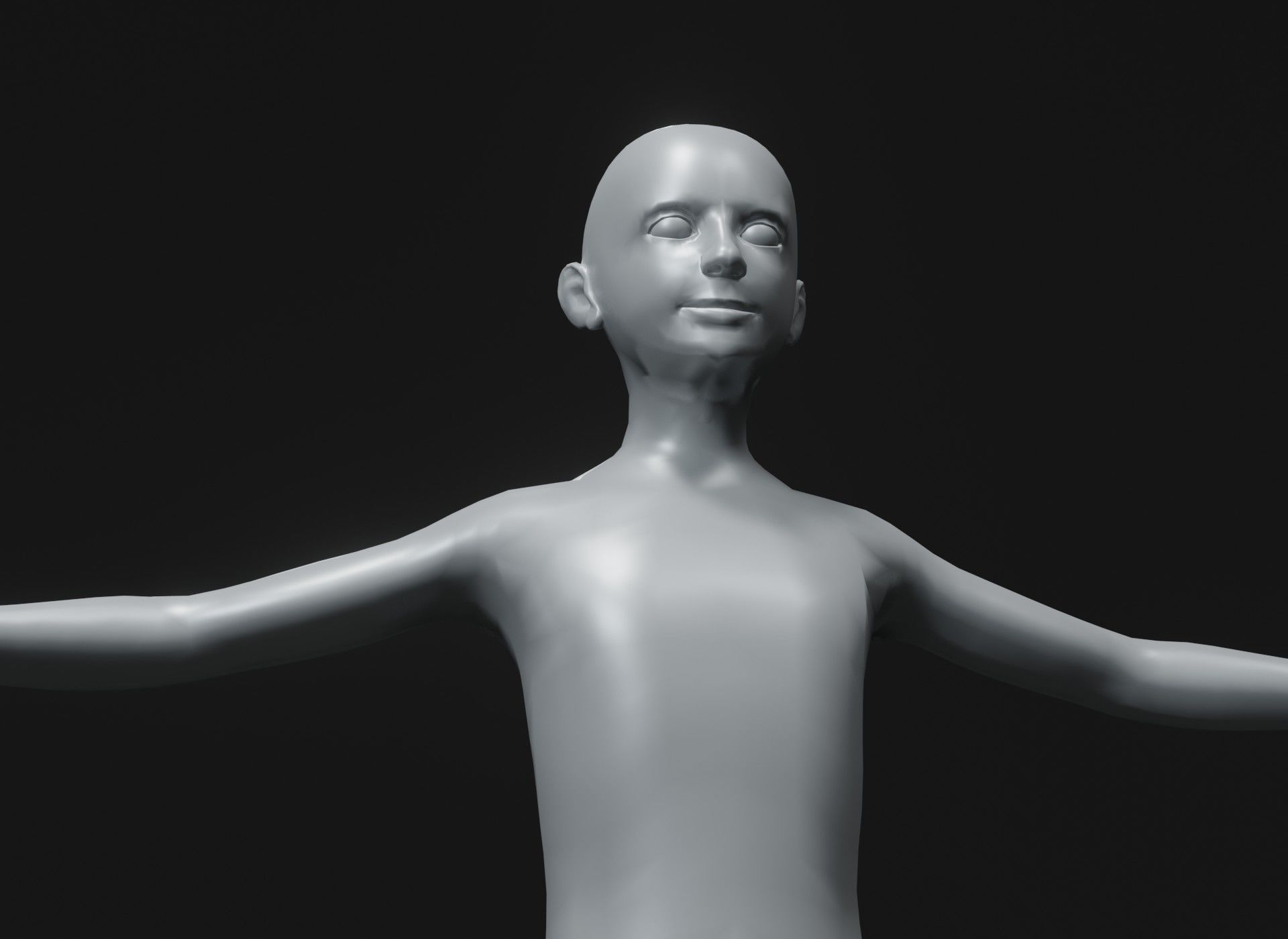 Human Body Base Mesh 3D Model Family Pack 10k Polygons 3D Model Collection_60