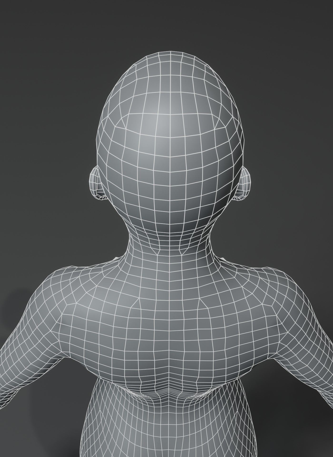 Human Body Base Mesh 3D Model Family Pack 10k Polygons 3D Model Collection_37