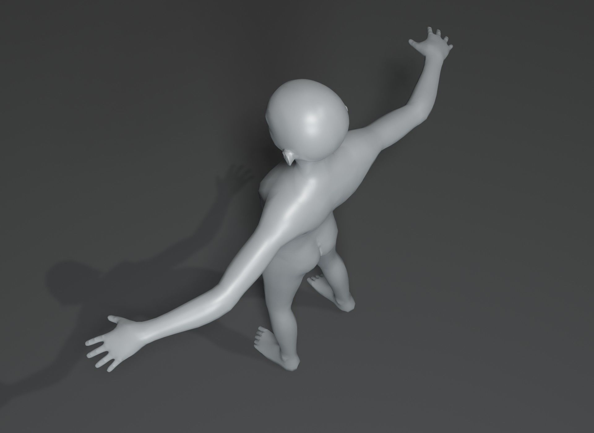 Human Body Base Mesh 3D Model Family Pack 10k Polygons 3D Model Collection_61