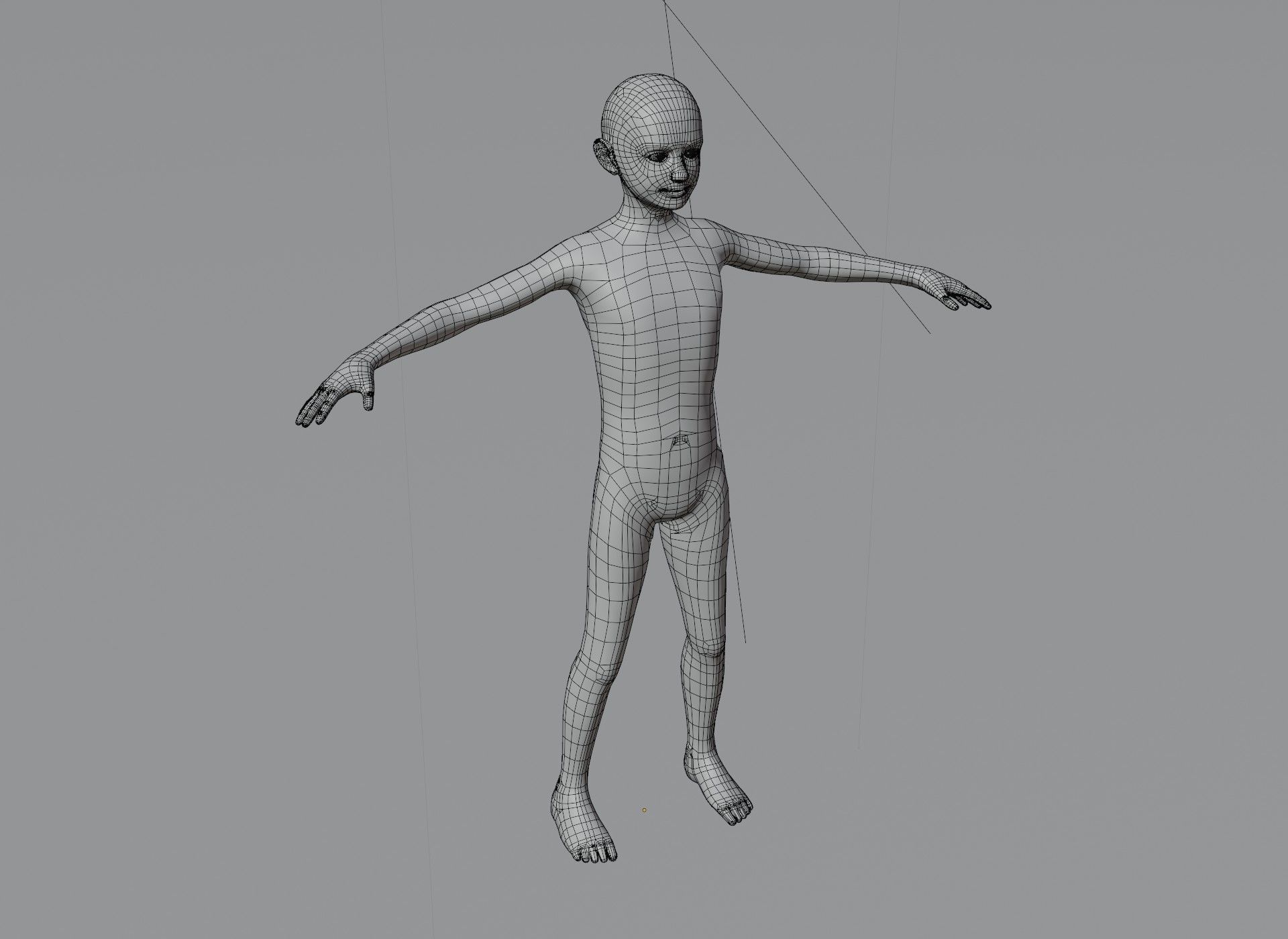 Human Body Base Mesh 3D Model Family Pack 10k Polygons 3D Model Collection_11