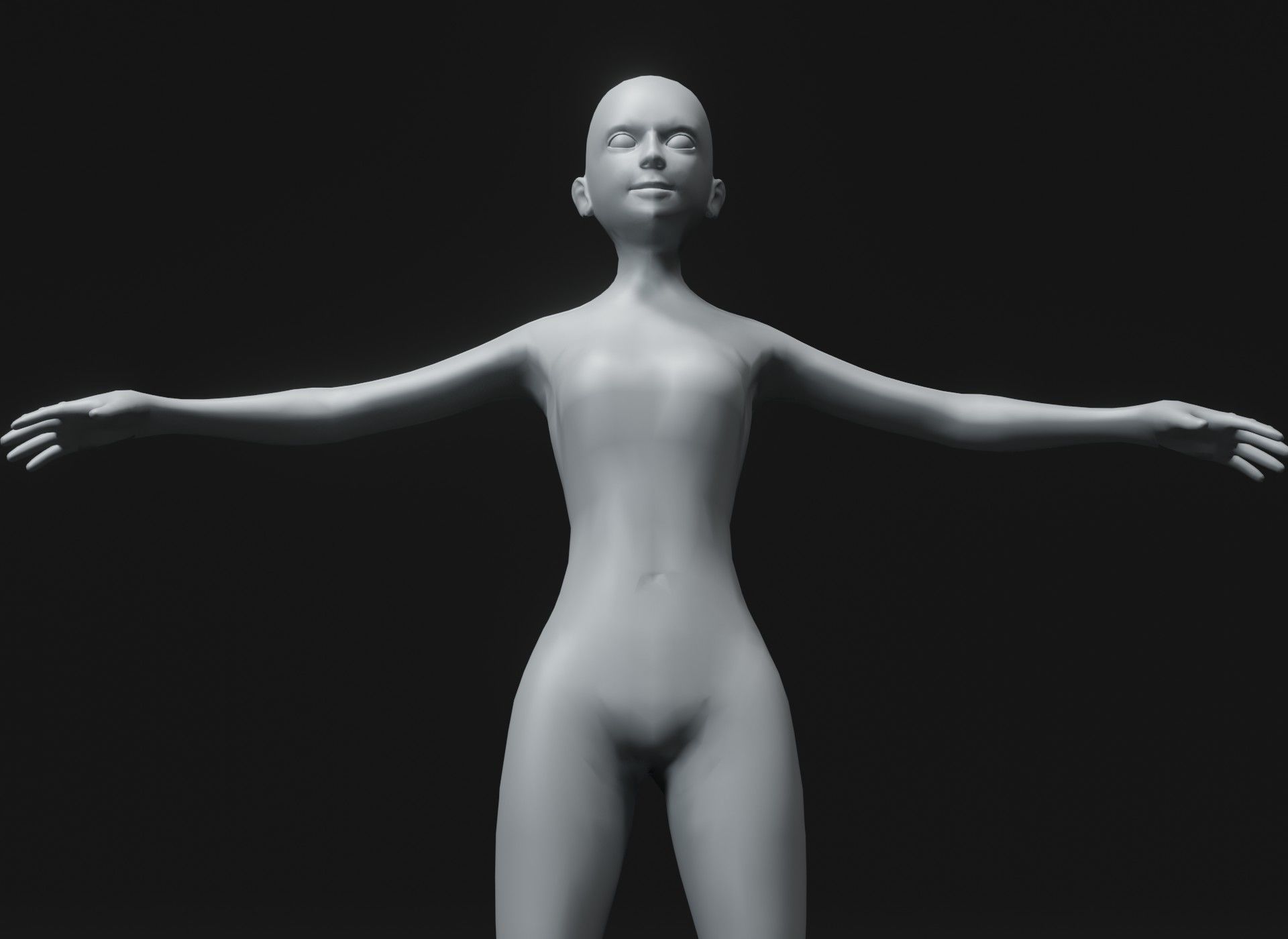 Human Body Base Mesh 3D Model Family Pack 10k Polygons 3D Model Collection_84