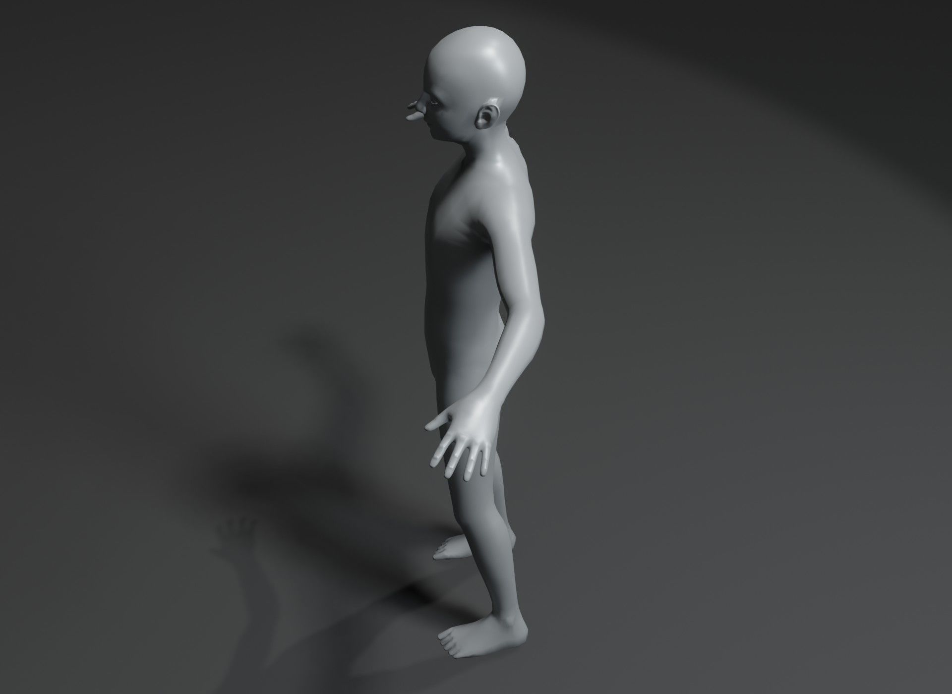 Human Body Base Mesh 3D Model Family Pack 10k Polygons 3D Model Collection_51