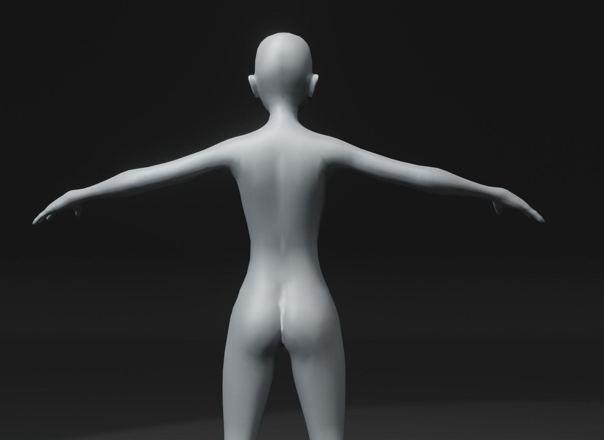 Human Body Base Mesh 3D Model Family Pack 10k Polygons 3D Model Collection_71