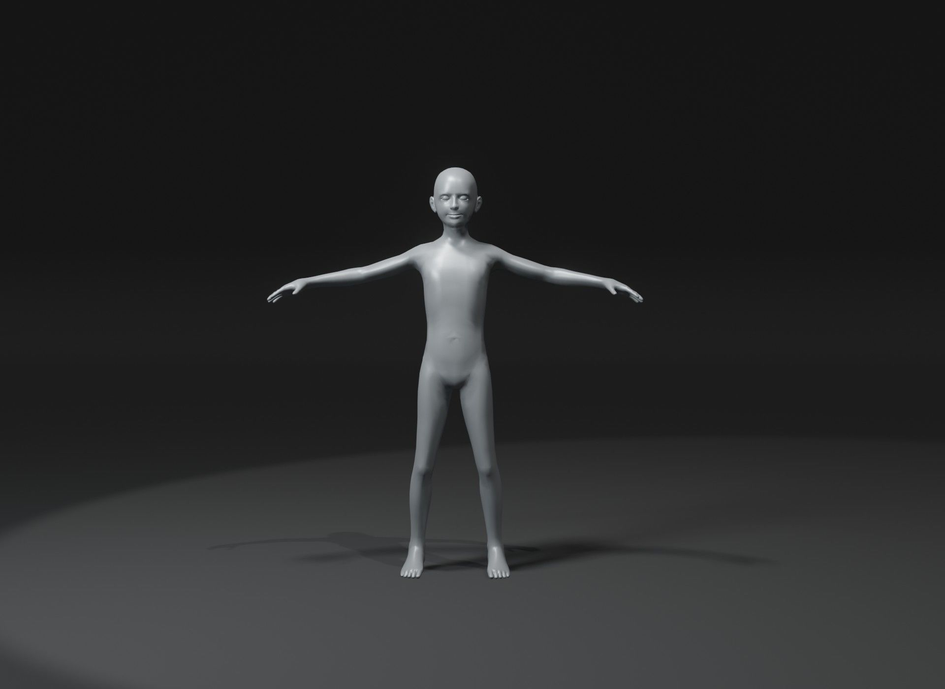 Human Body Base Mesh 3D Model Family Pack 10k Polygons 3D Model Collection_59