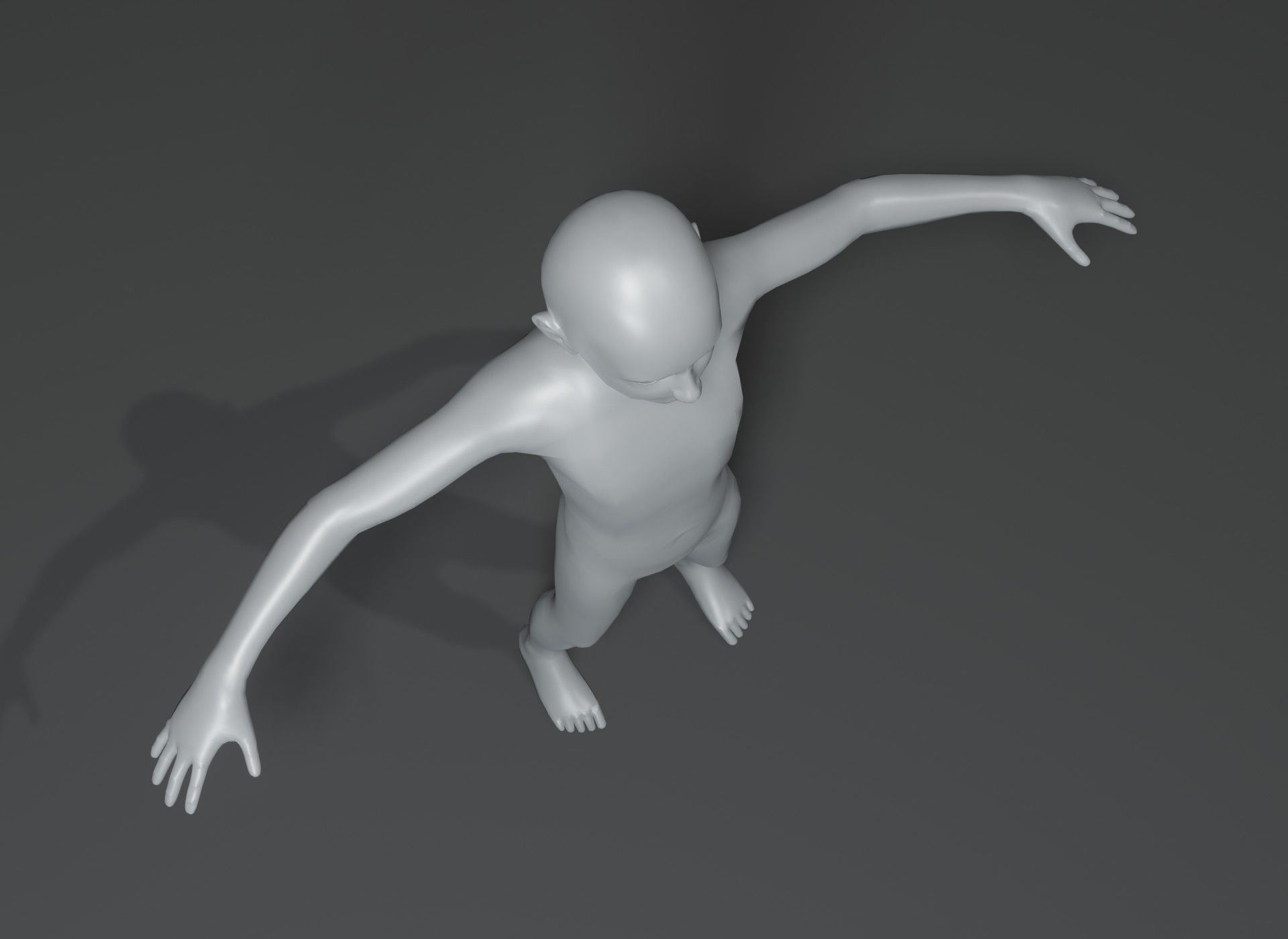 Human Body Base Mesh 3D Model Family Pack 10k Polygons 3D Model Collection_67