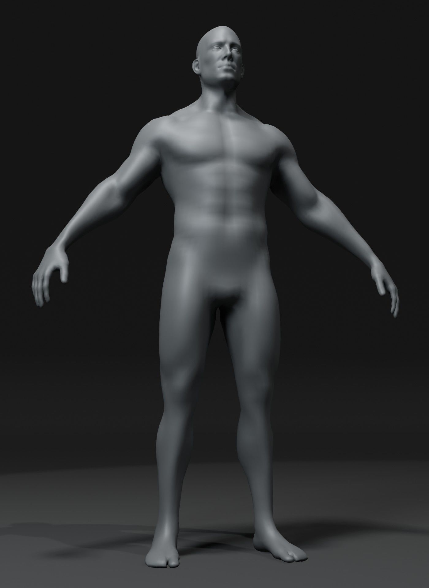 Human Body Base Mesh 3D Model Family Pack 10k Polygons 3D Model Collection_16