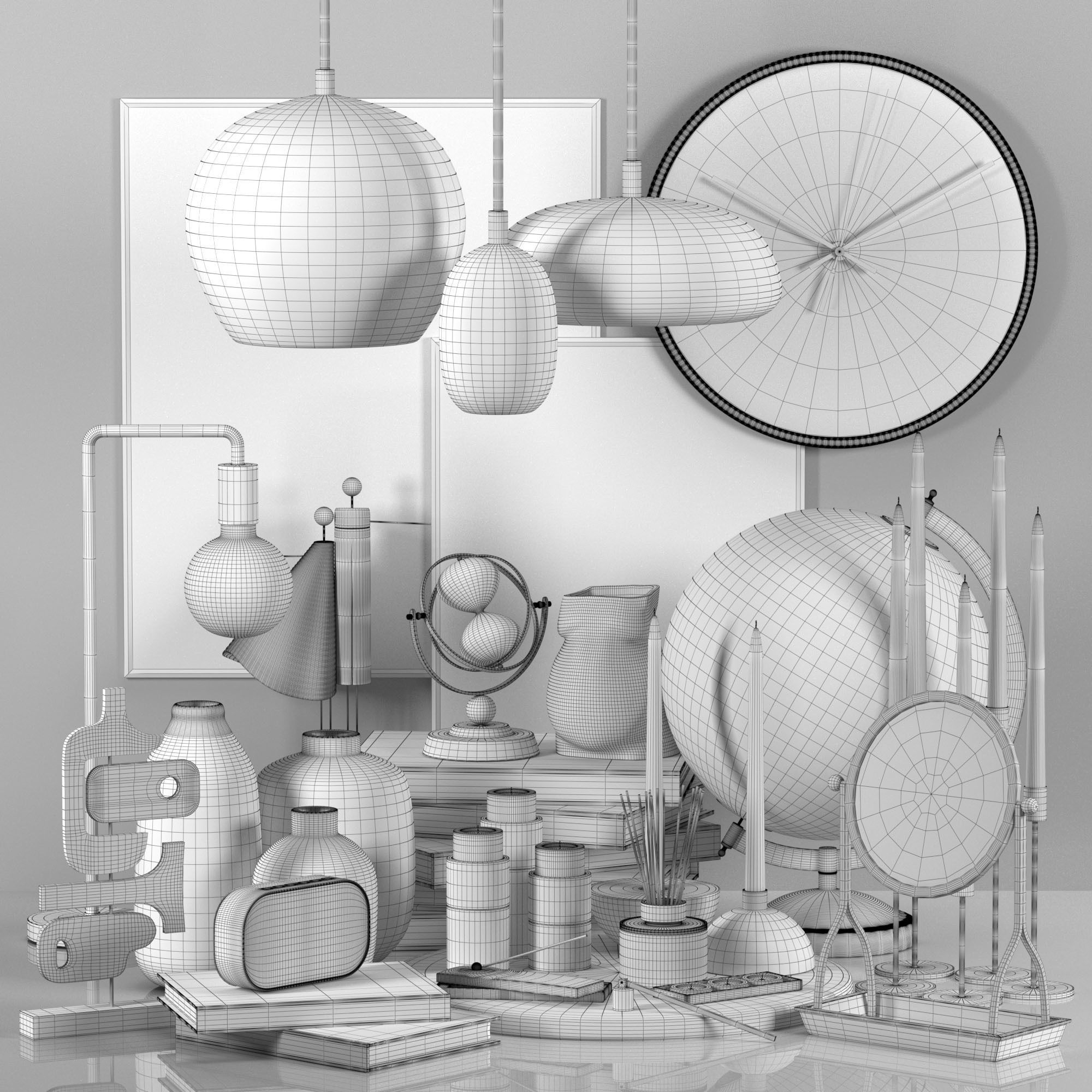 Decorative set vol 100 3D model_4