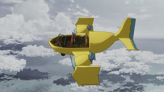 Stylized Aircraft - Airship 3D model