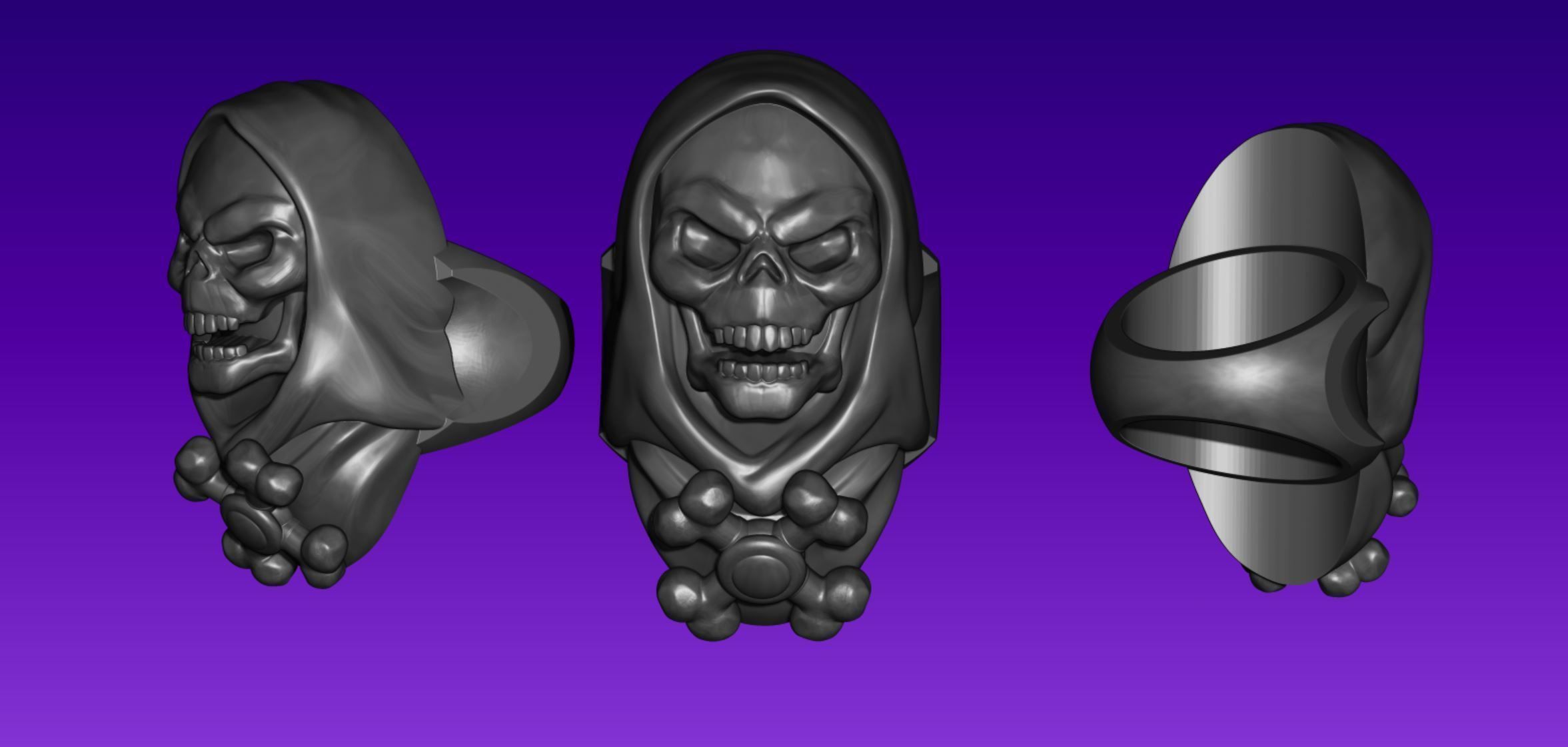 Skeletor Ring Masters Of The Universe 3D print model_2