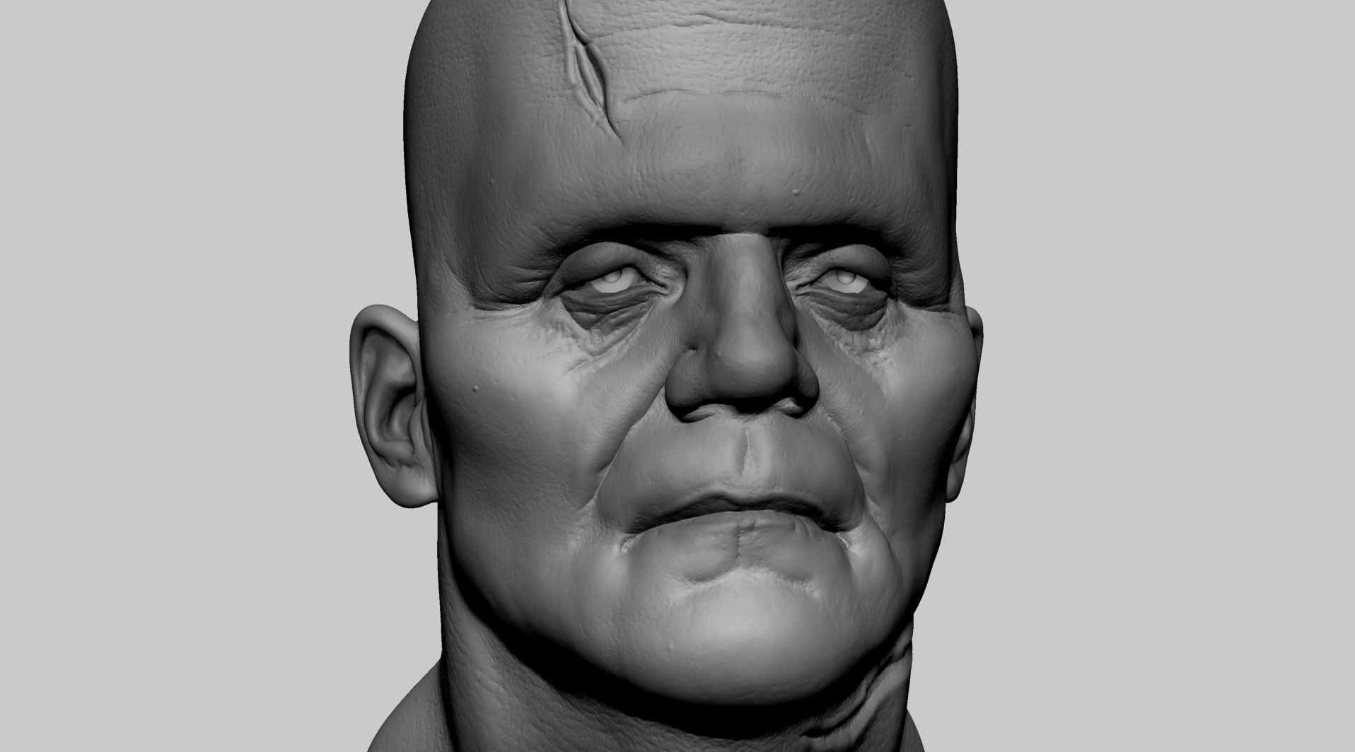 Frankestein Bust 3D print model_8