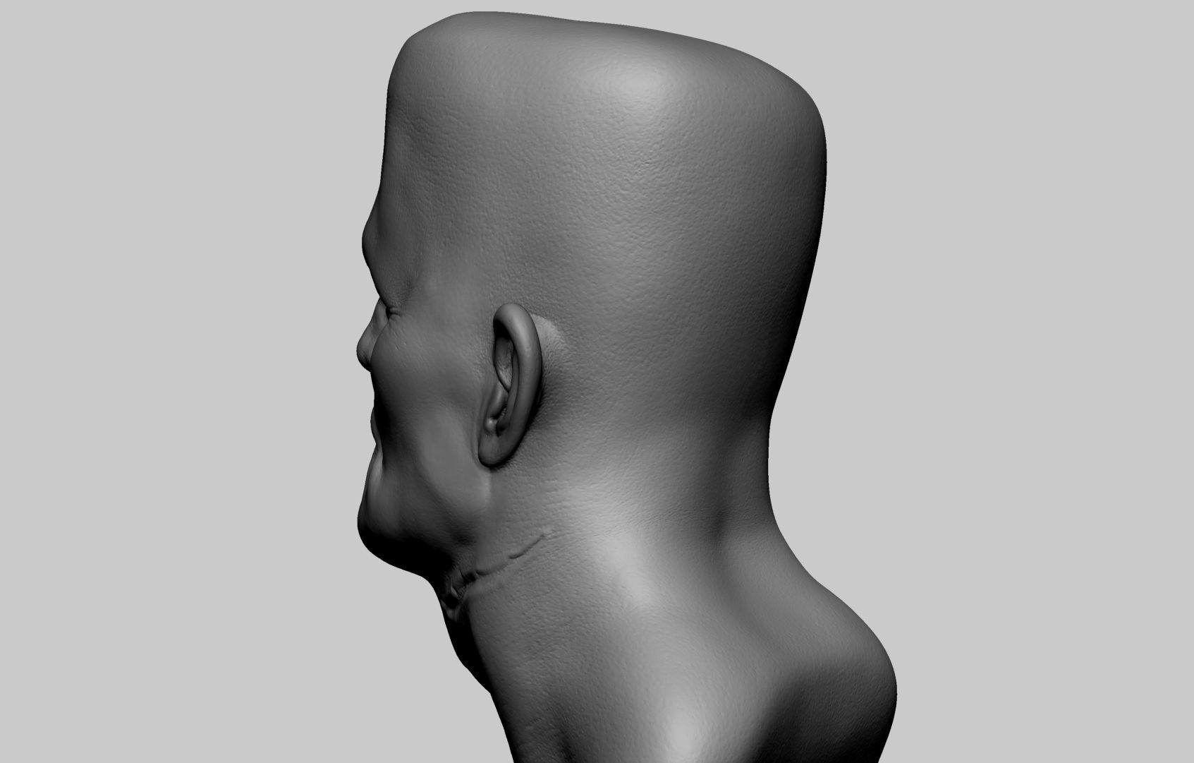 Frankestein Bust 3D print model_5