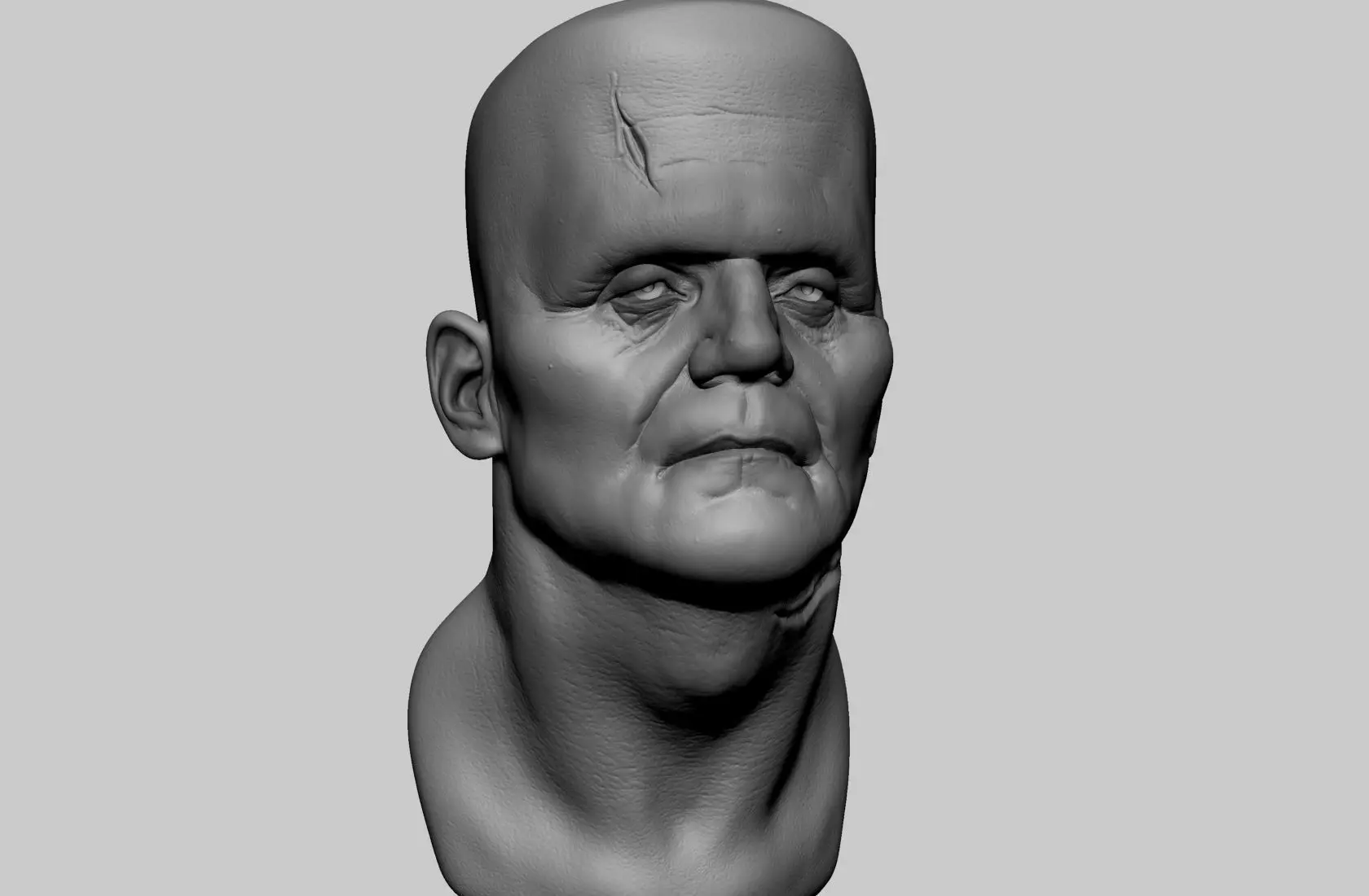 Frankestein Bust 3D print model_0