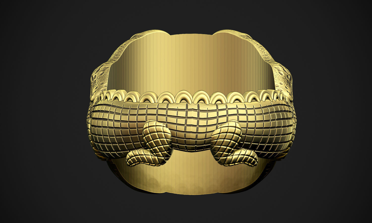 Gator Wrap Ring 3D print model_5