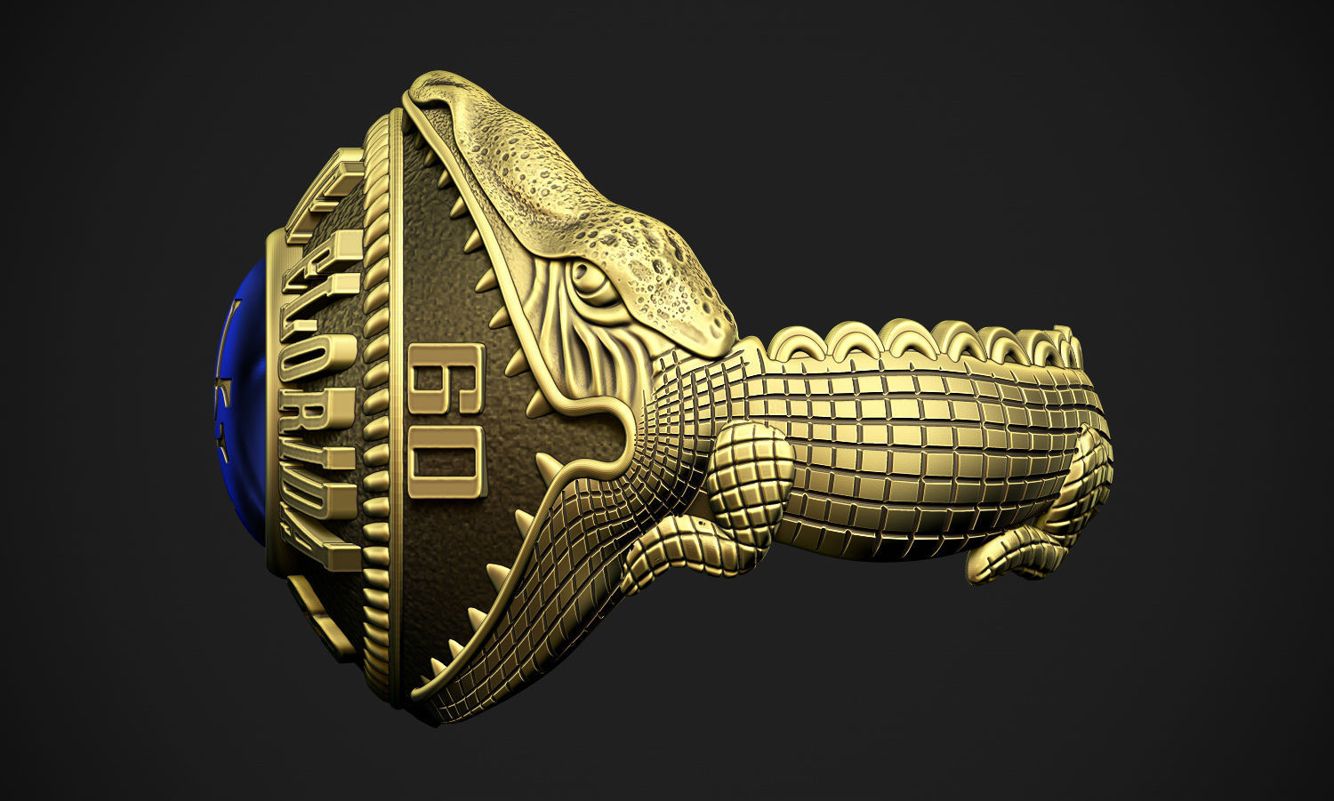 Gator Wrap Ring 3D print model_3