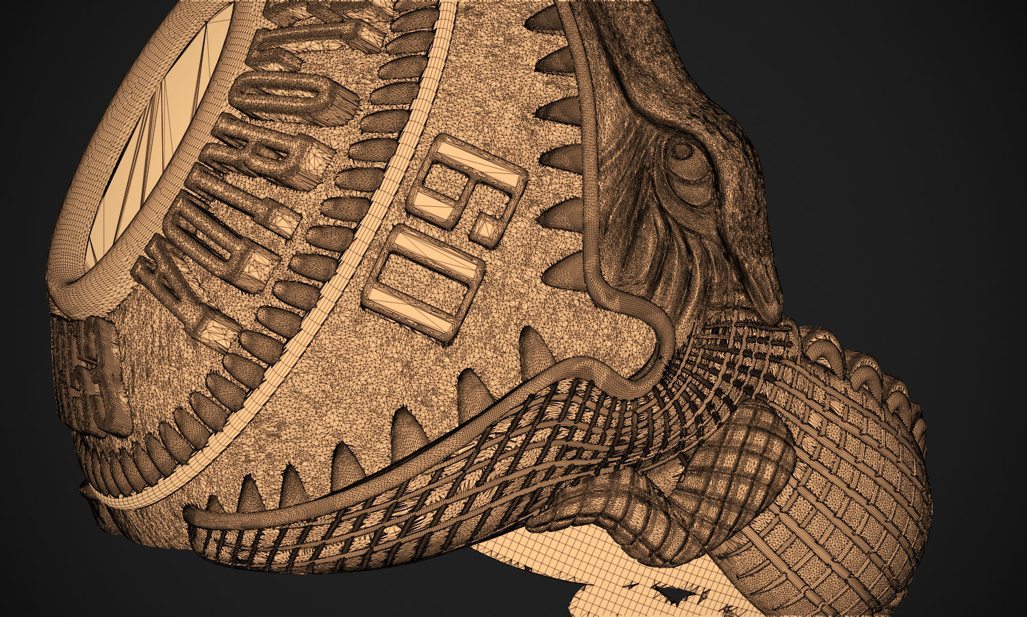 Gator Wrap Ring 3D print model_11