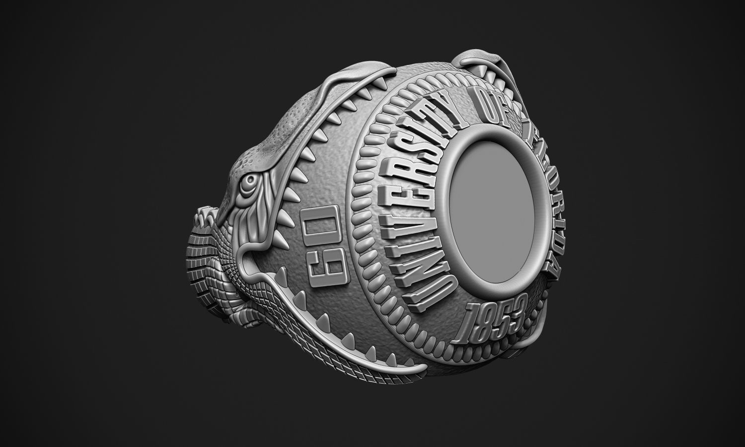 Gator Wrap Ring 3D print model_10