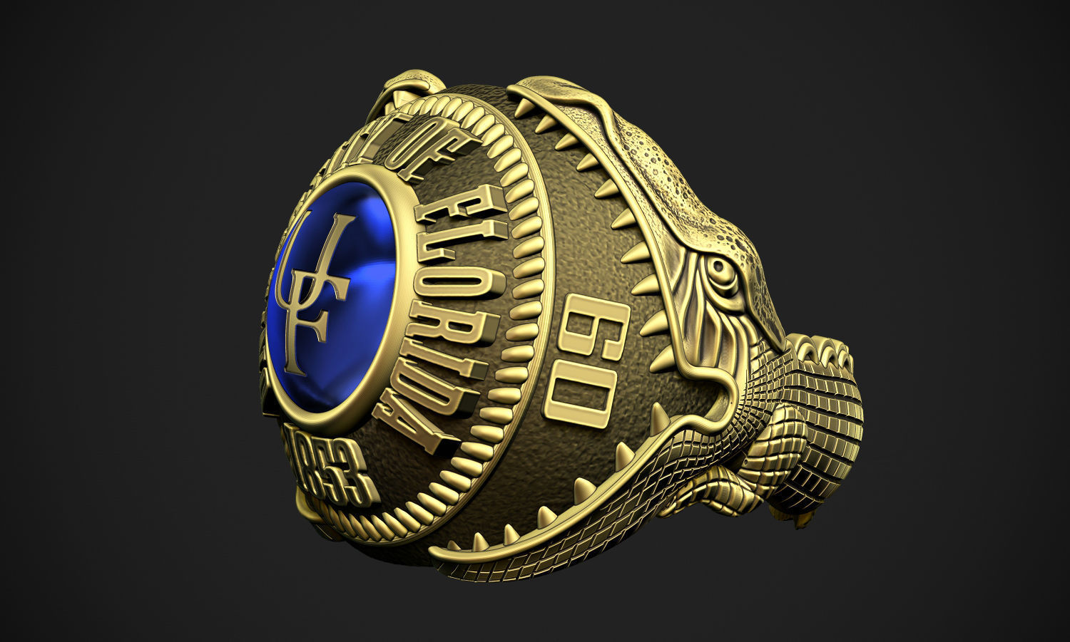 Gator Wrap Ring 3D print model_1