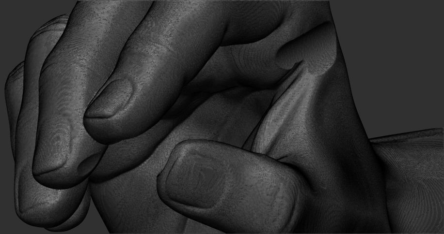 writing hand posture 3D print model_9