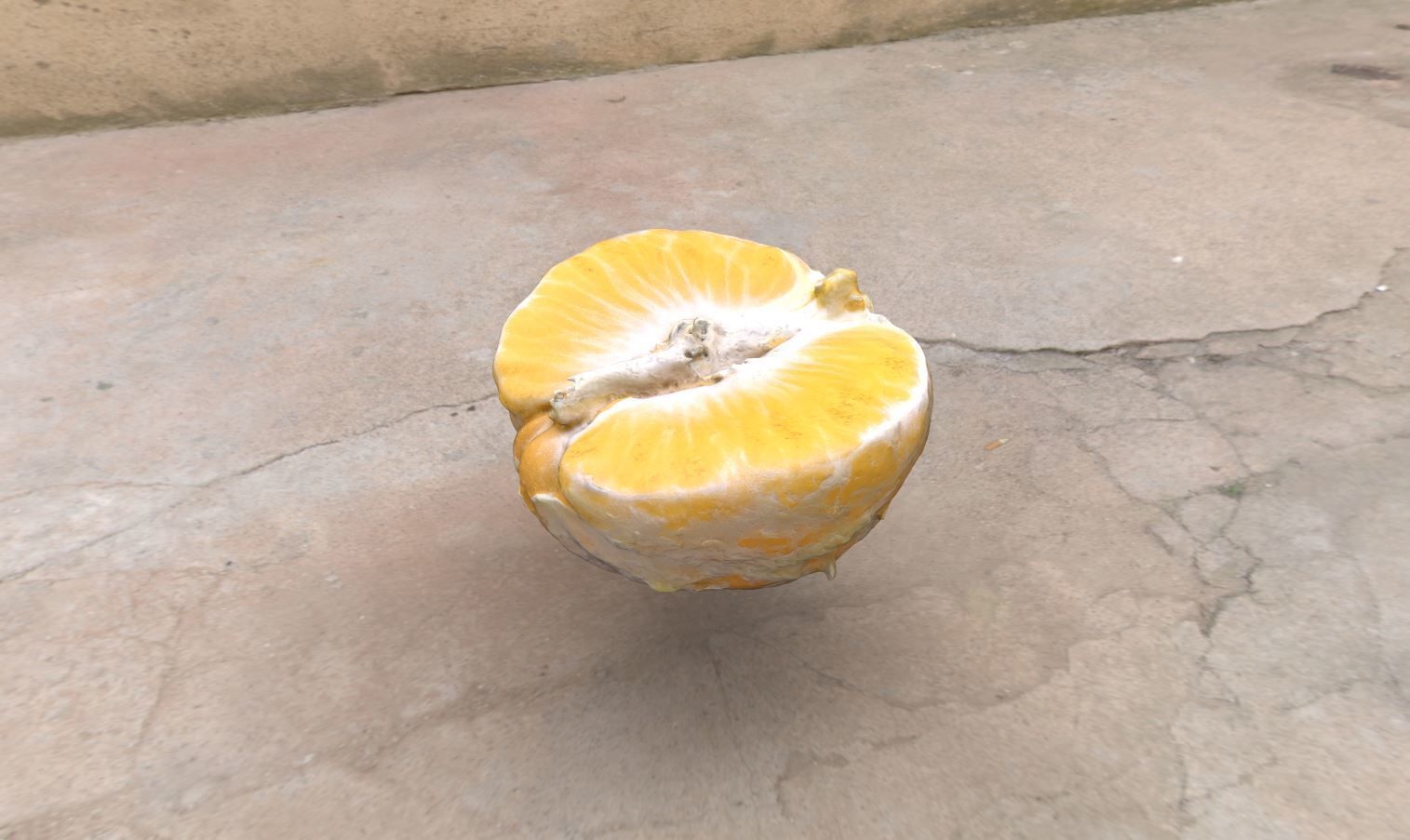 Half Clementine 3D Scan for Unreal and Unity and FBX Low-poly 3D model_12