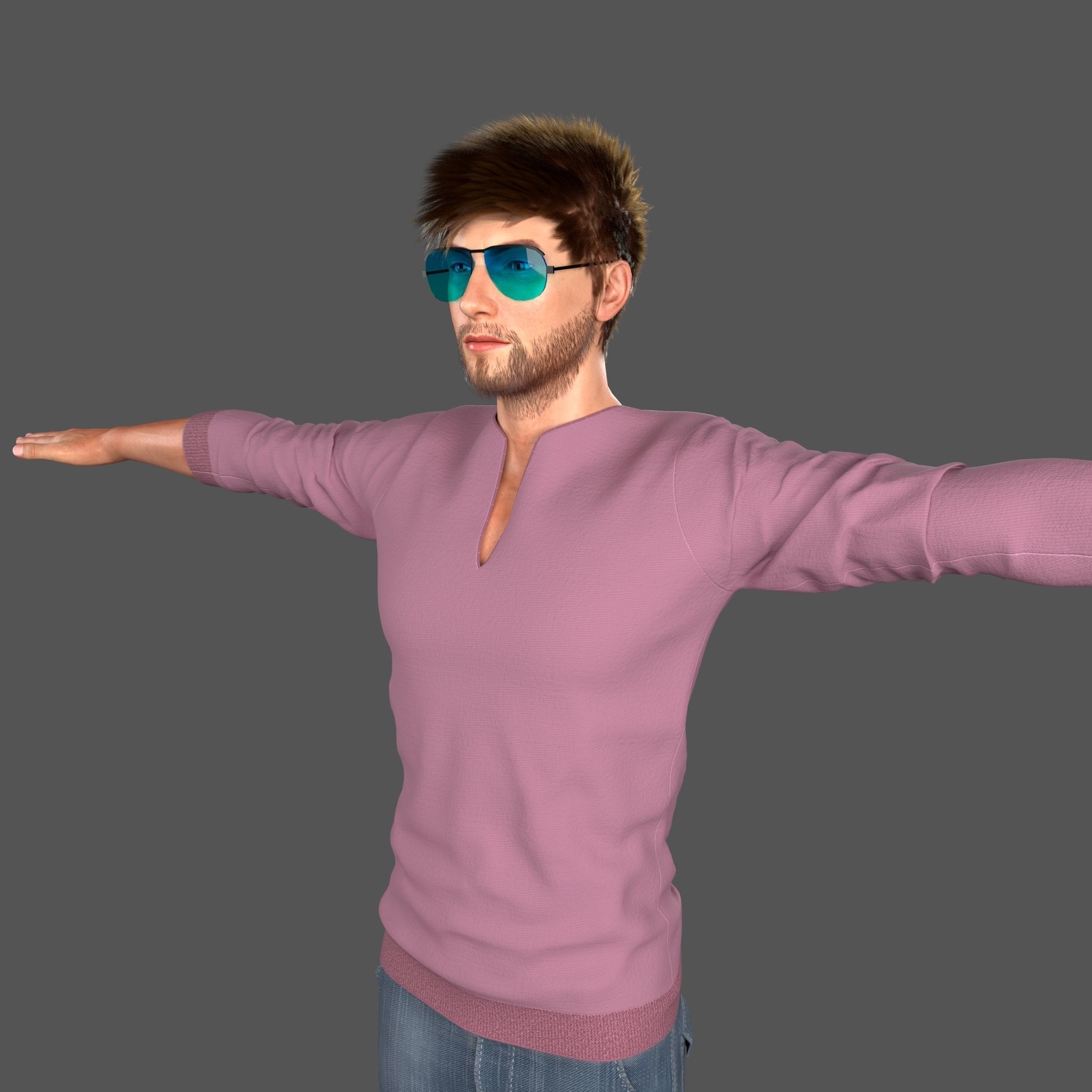 Stylish Man 2 3D model_3